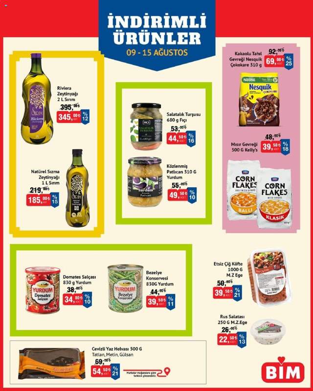 BİM - 09-15 Ağustos, İndirim