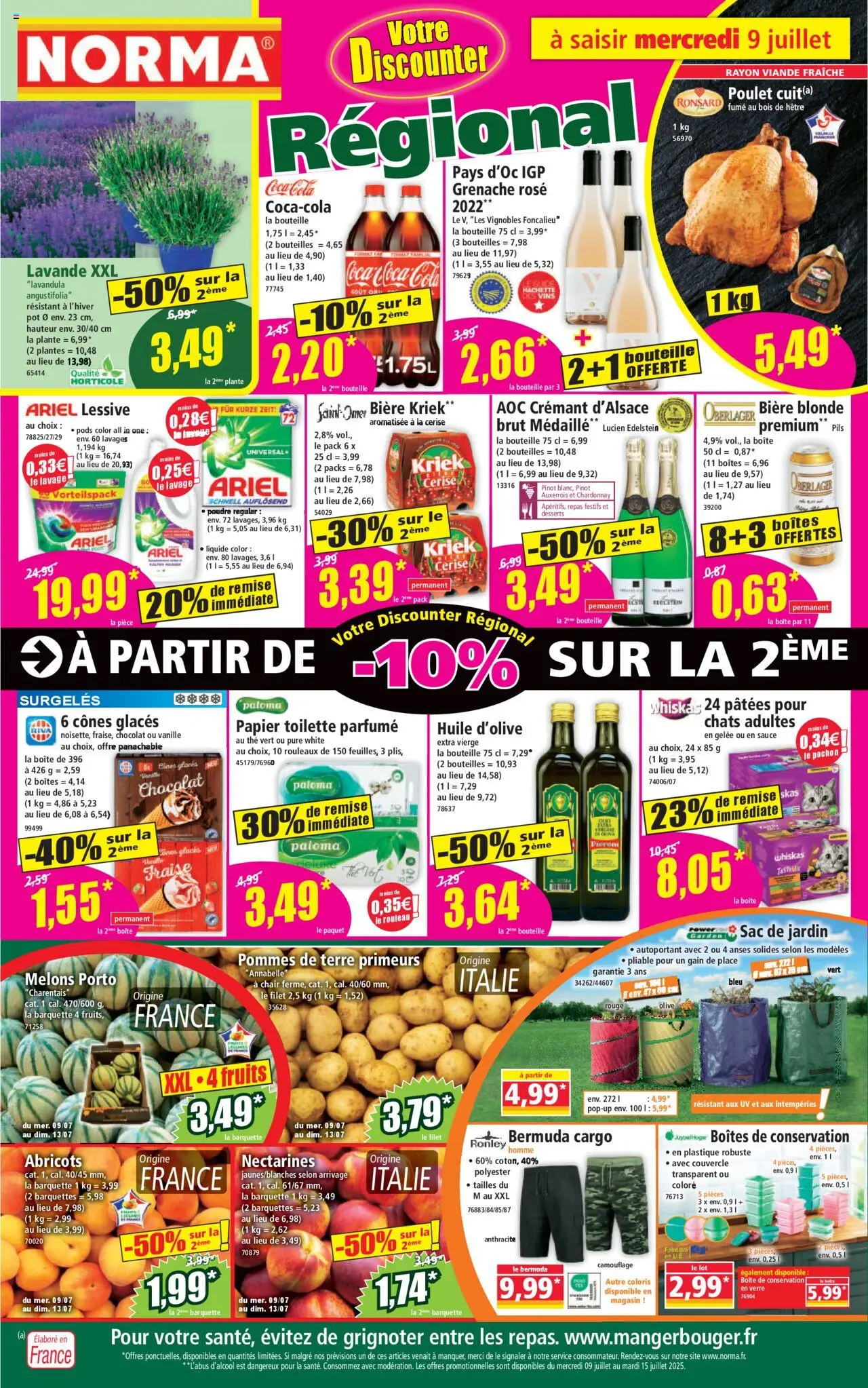 Catalogue de la boutique Norma valable du 09/07/2025 - Page numéro 1 - Plantes, Bière, Bermuda, Nectarines, Poudre, Rouleau, Cônes, Crémant d'alsace