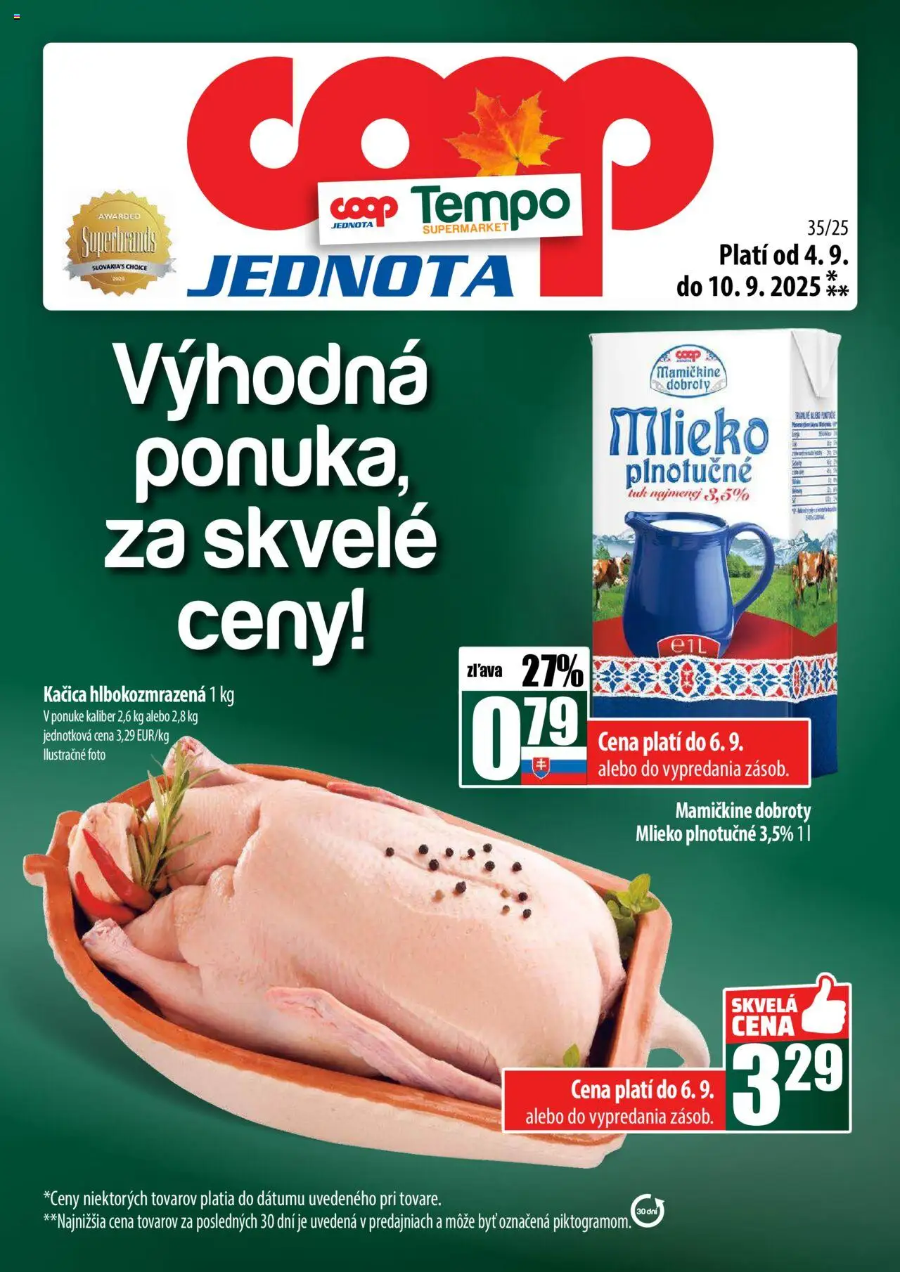 COOP Jednota leták od 04.09.2025 > Široká ponuka online