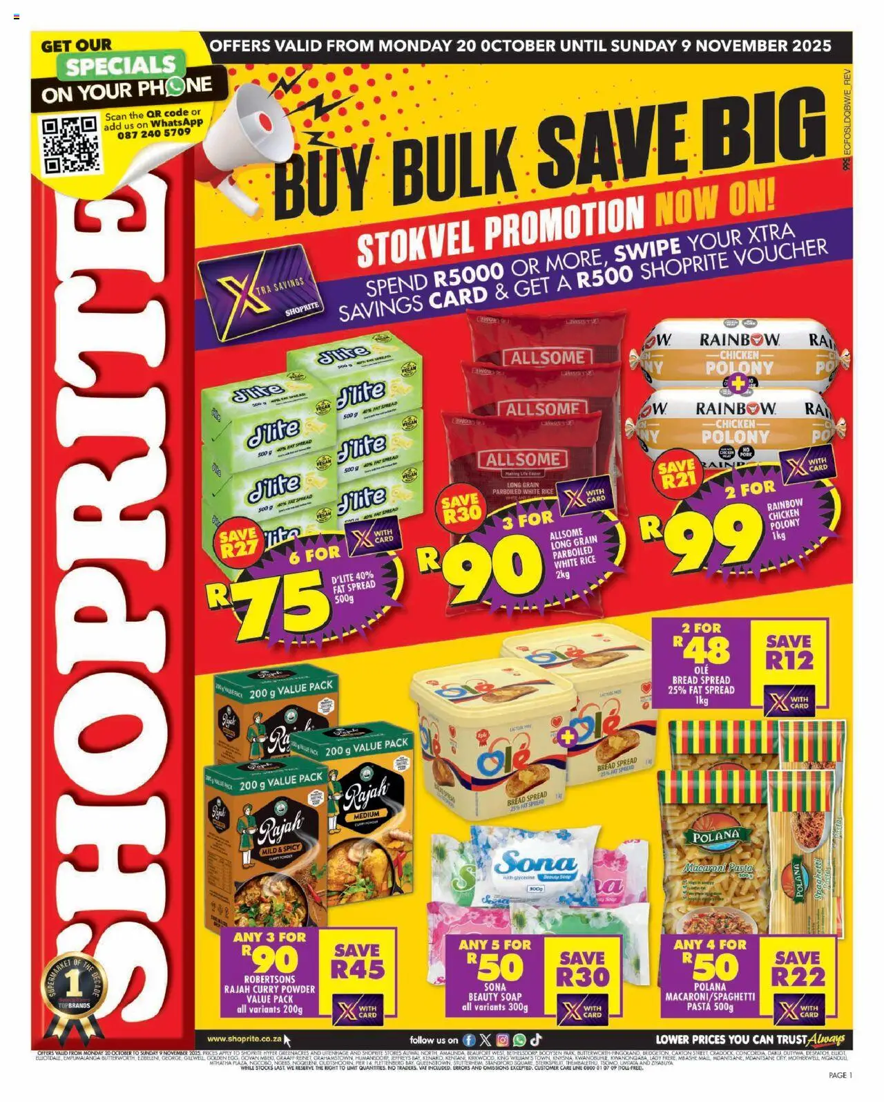 Shoprite Eastern Cape - Stokvel Deals 20/10 - 09/11/2025 >> Catalogue