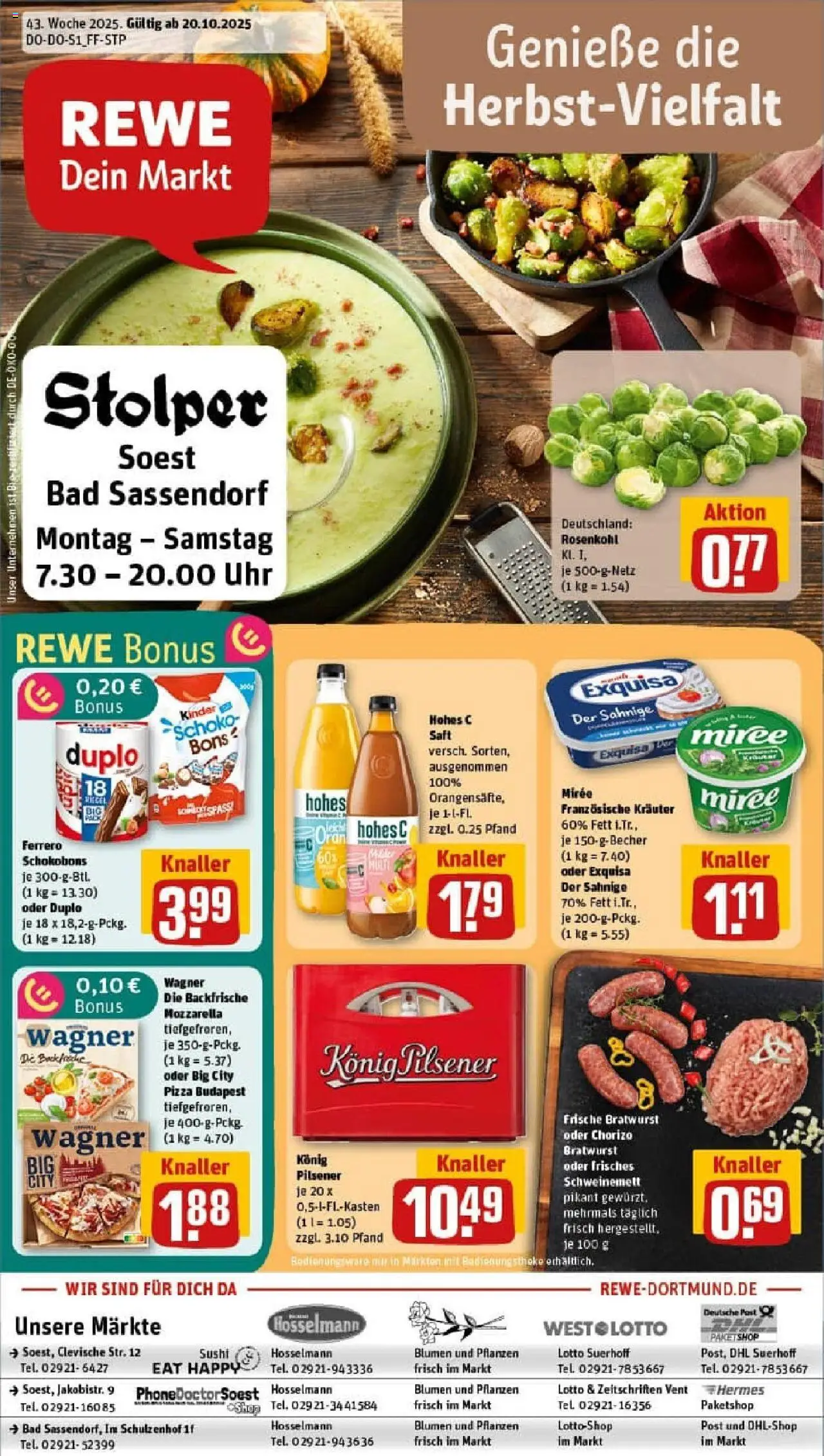 REWE Prospekt ab 19.10.2025 nächste Woche - Prospekt Soest	