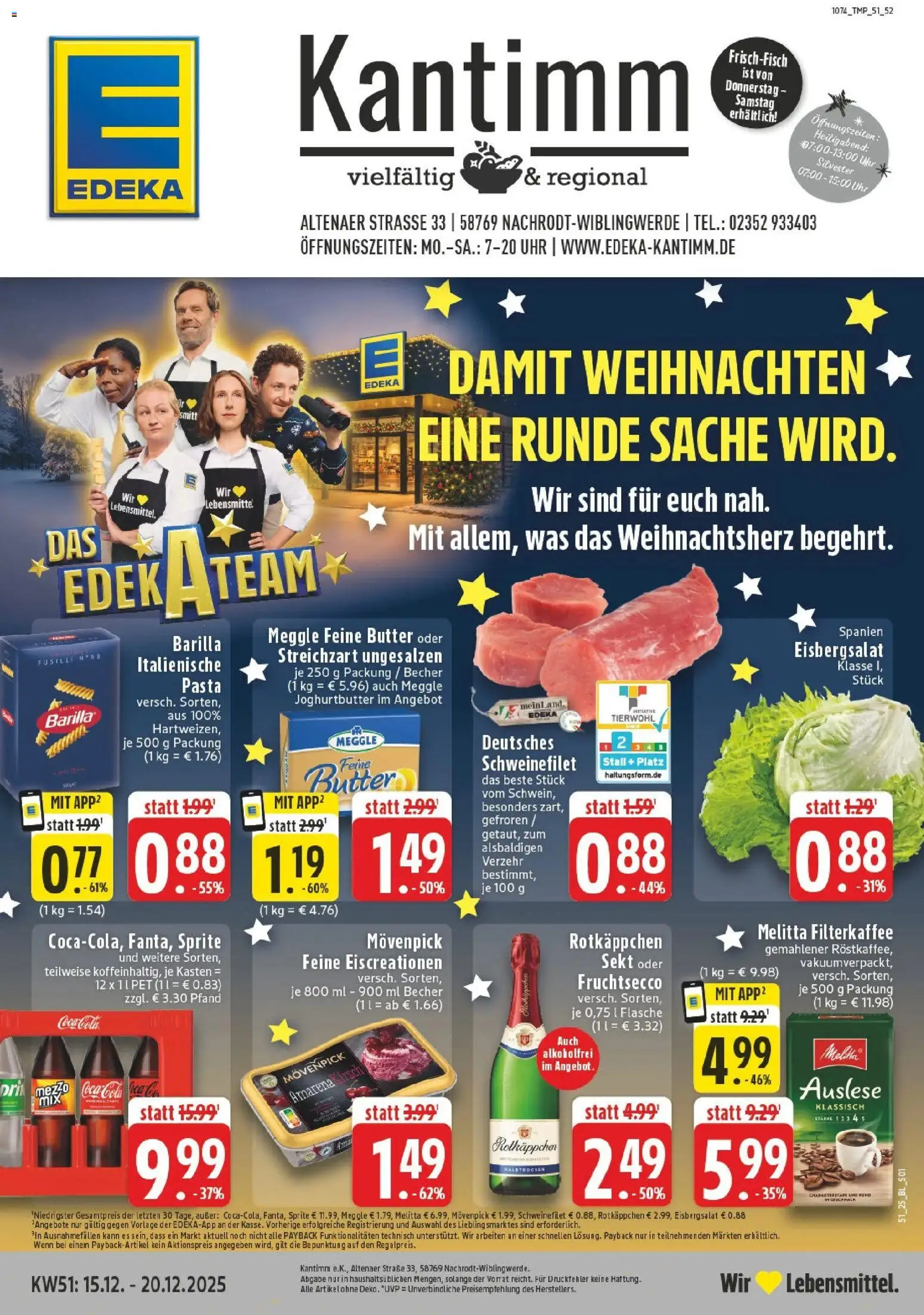 Vorschau von dem Prospekt des Geschäftes Edeka, gültig ab dem 15.12.2025