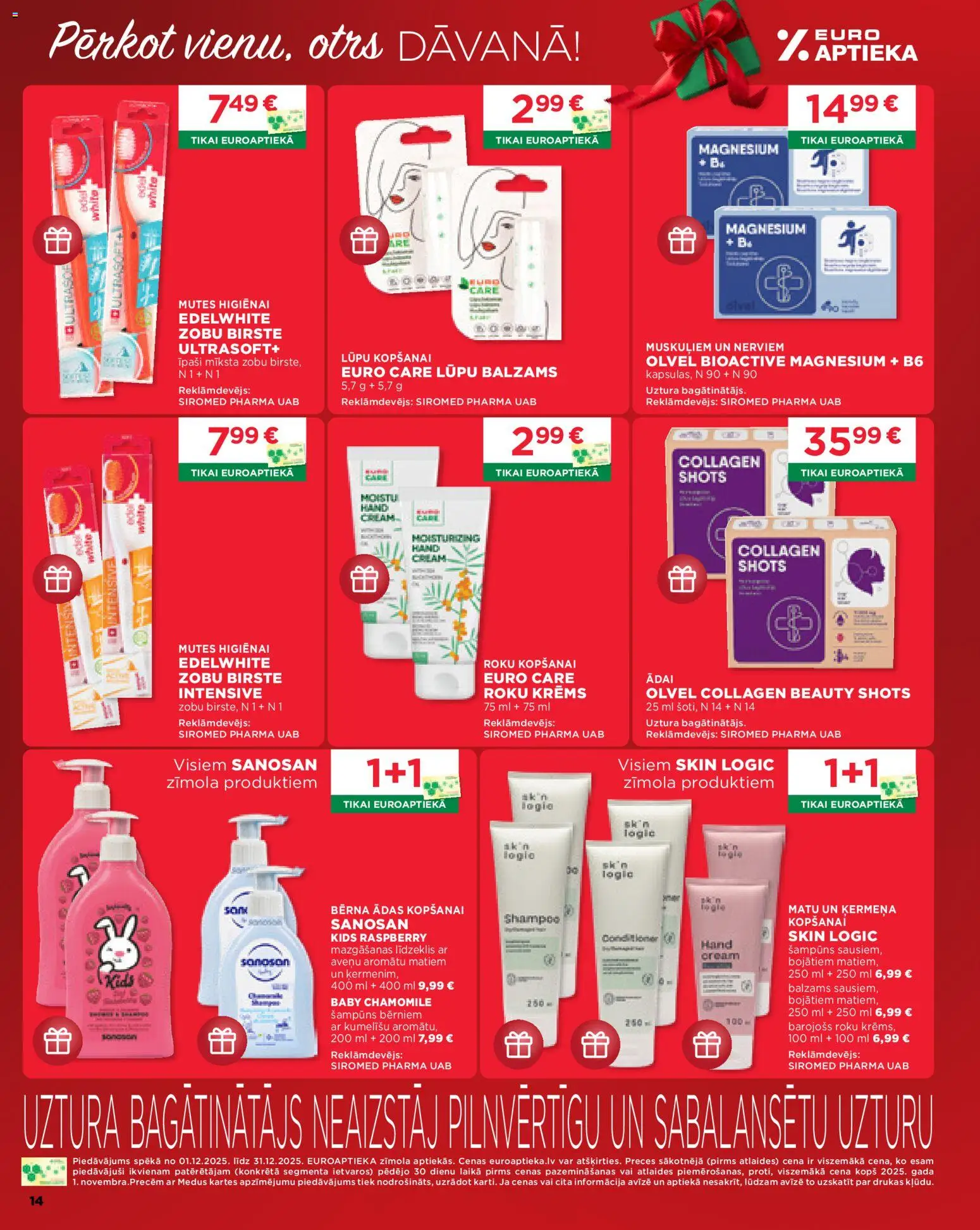 Skatīt Euroaptieka akciju bukletu, derīgs no 2025.12.01