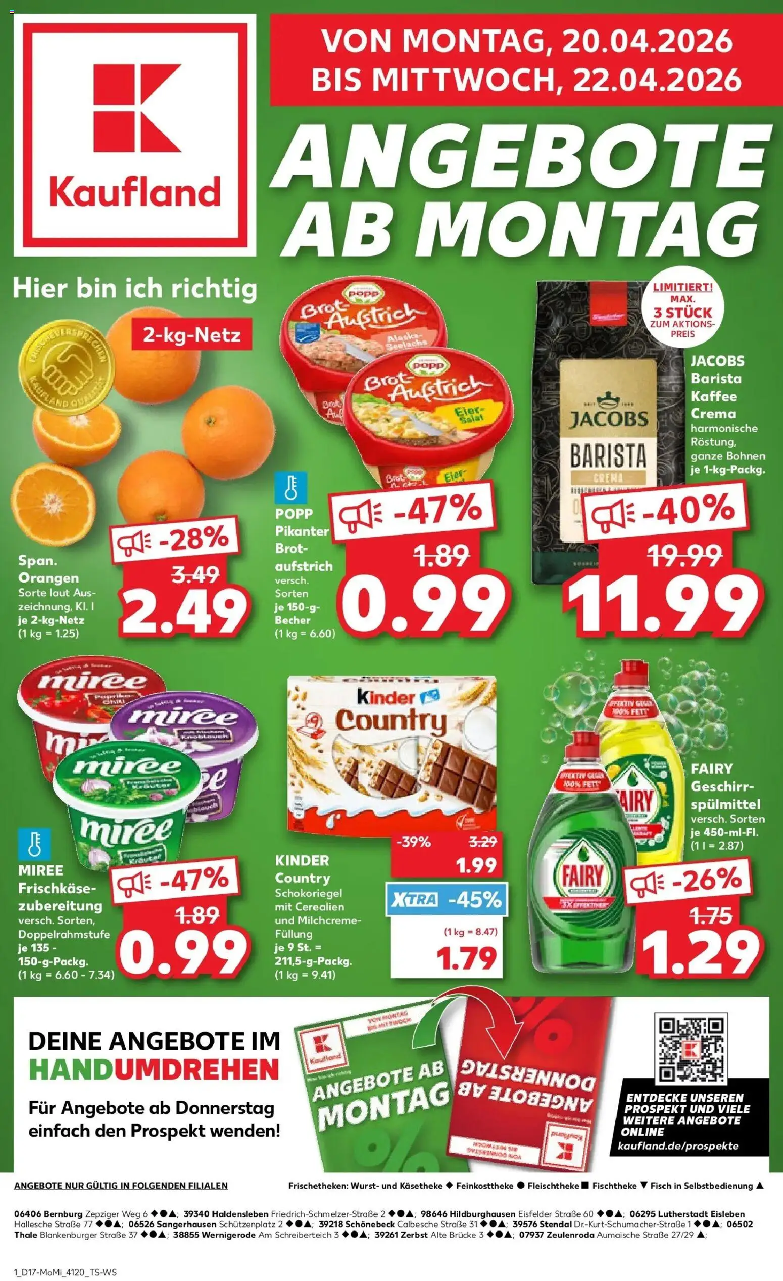 Vorschau von dem Prospekt des Geschäftes Kaufland, gültig ab dem 20.04.2026