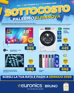Anteprima dell'opuscolo Volantino Palermo dal negozio Euronics valido da 12/09/2025