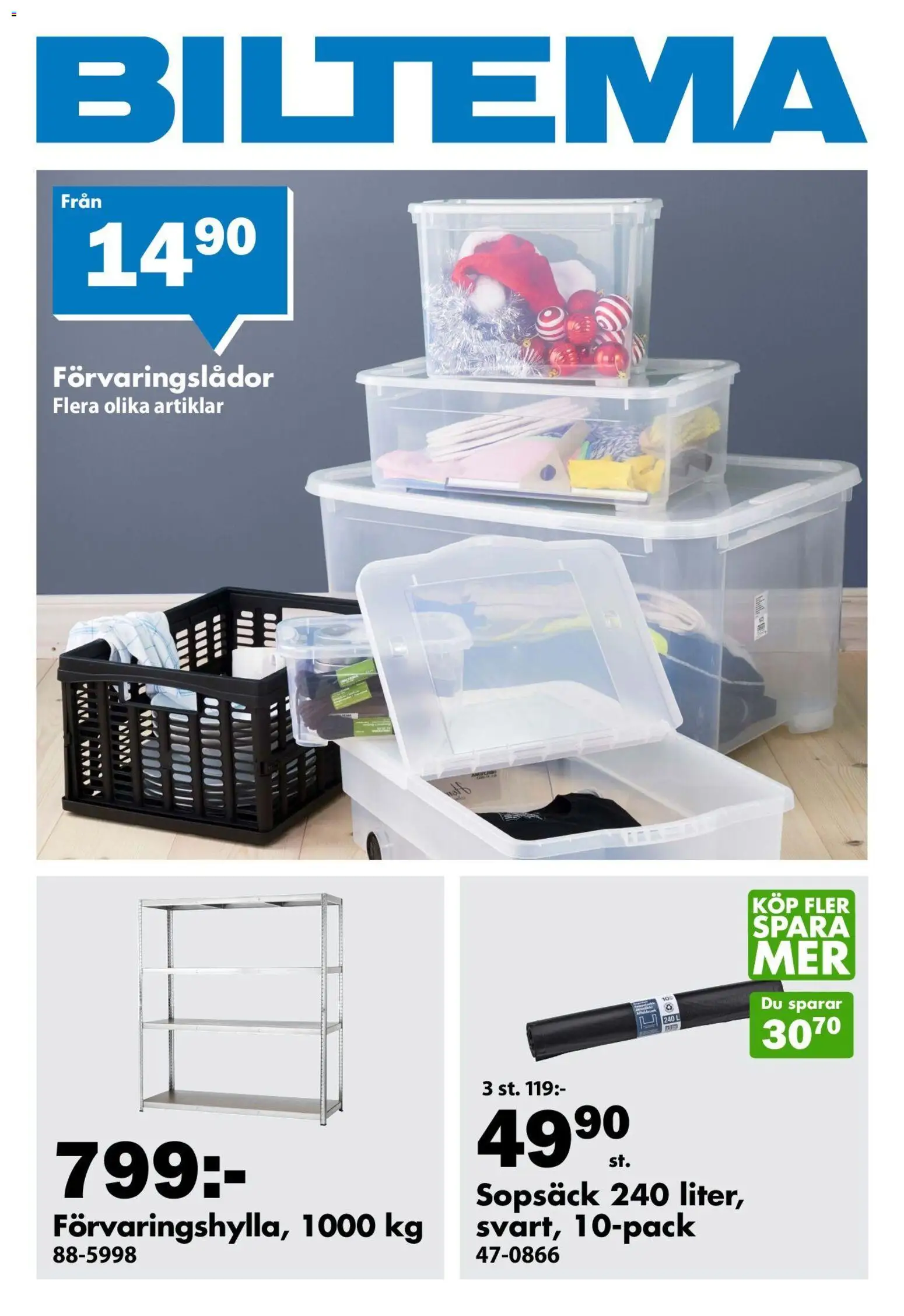 Förhandsgranska reklamblad Aktuella reklamblad Biltema från butik Biltema gäller från 01/01/2026