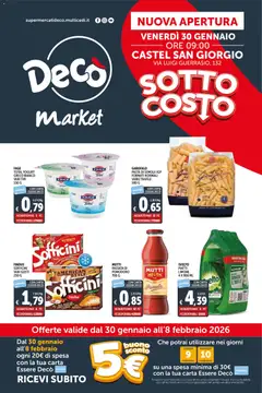 Anteprima dell'opuscolo Volantino Nuova Apertura Castel San Giorgio dal negozio Decò valido da 30/01/2026