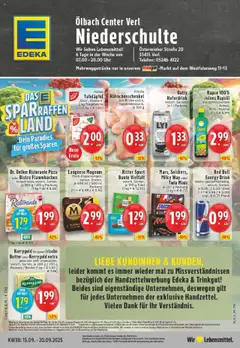 Vorschau von dem Prospekt des Geschäftes Edeka, gültig ab dem 14.09.2025