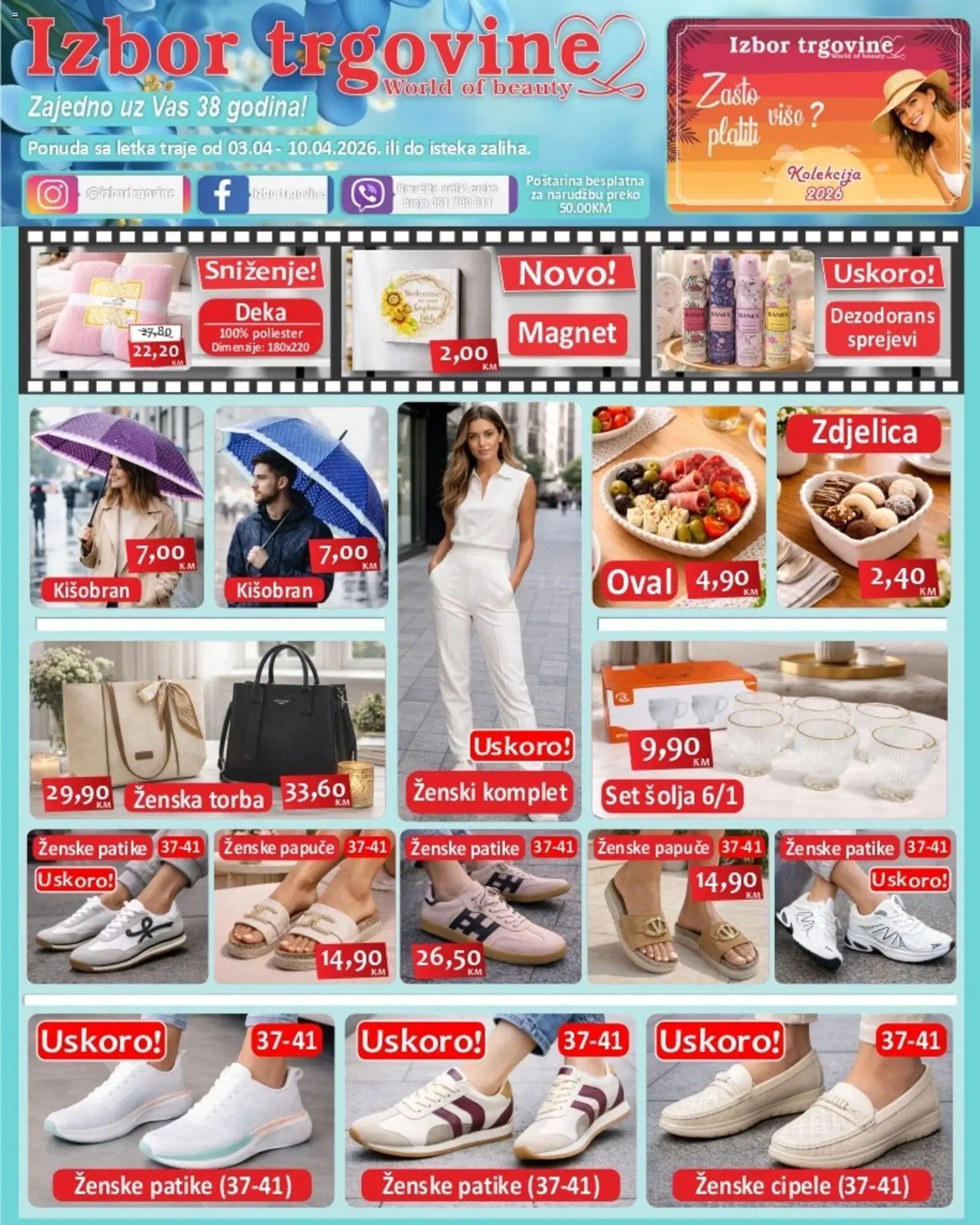 Pregled letka Izbor trgovine katalog trgovine Izbor trgovine vrijedi od 03.04.2026