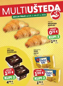 Pregled letka Multiušteda trgovine Studenac vrijedi od 14.01.2026