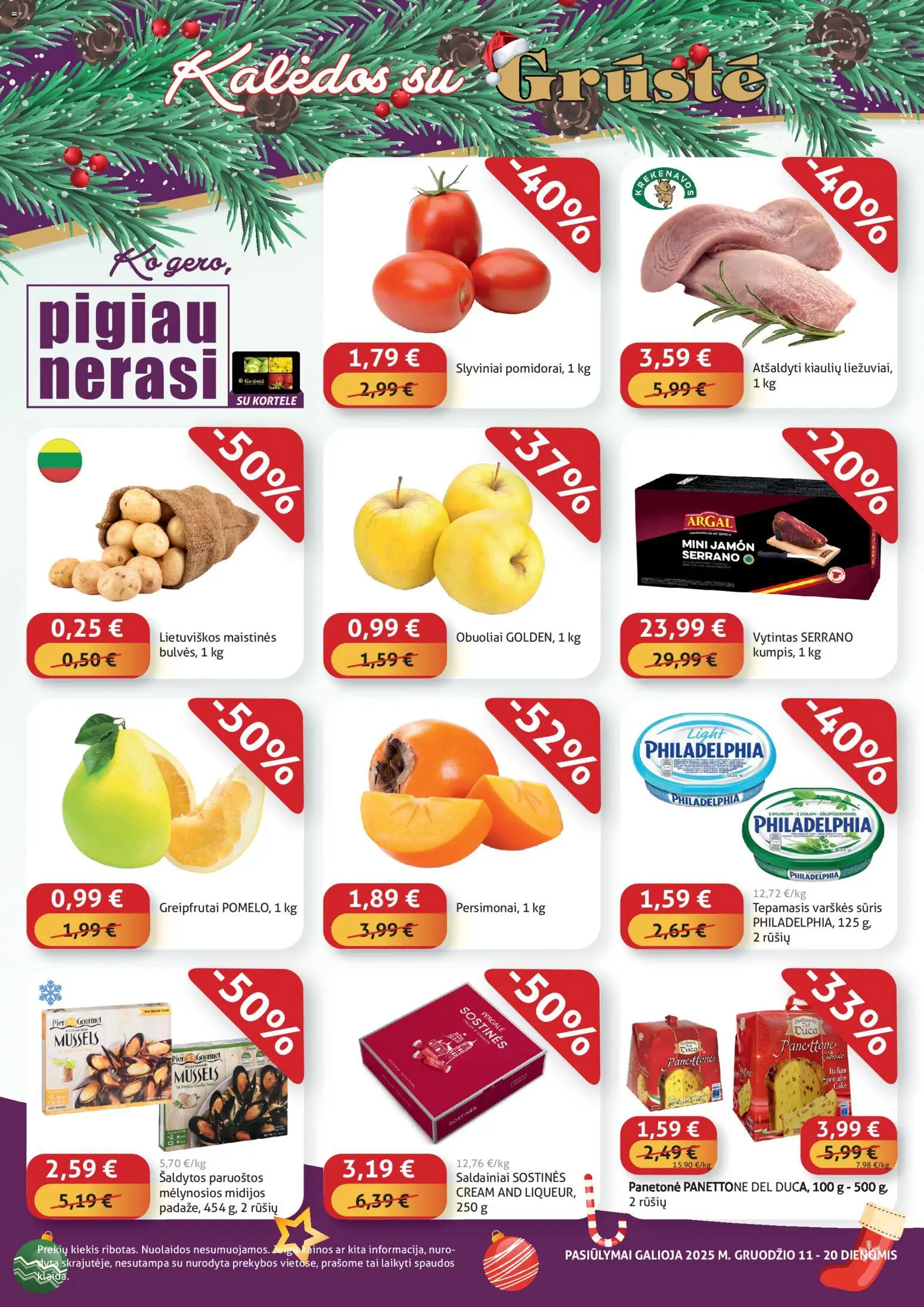 GRUSTE parduotuvės leidinio Leidinys - Pigiau Nerasi galiojančio nuo 2025.12.11 peržiūra
