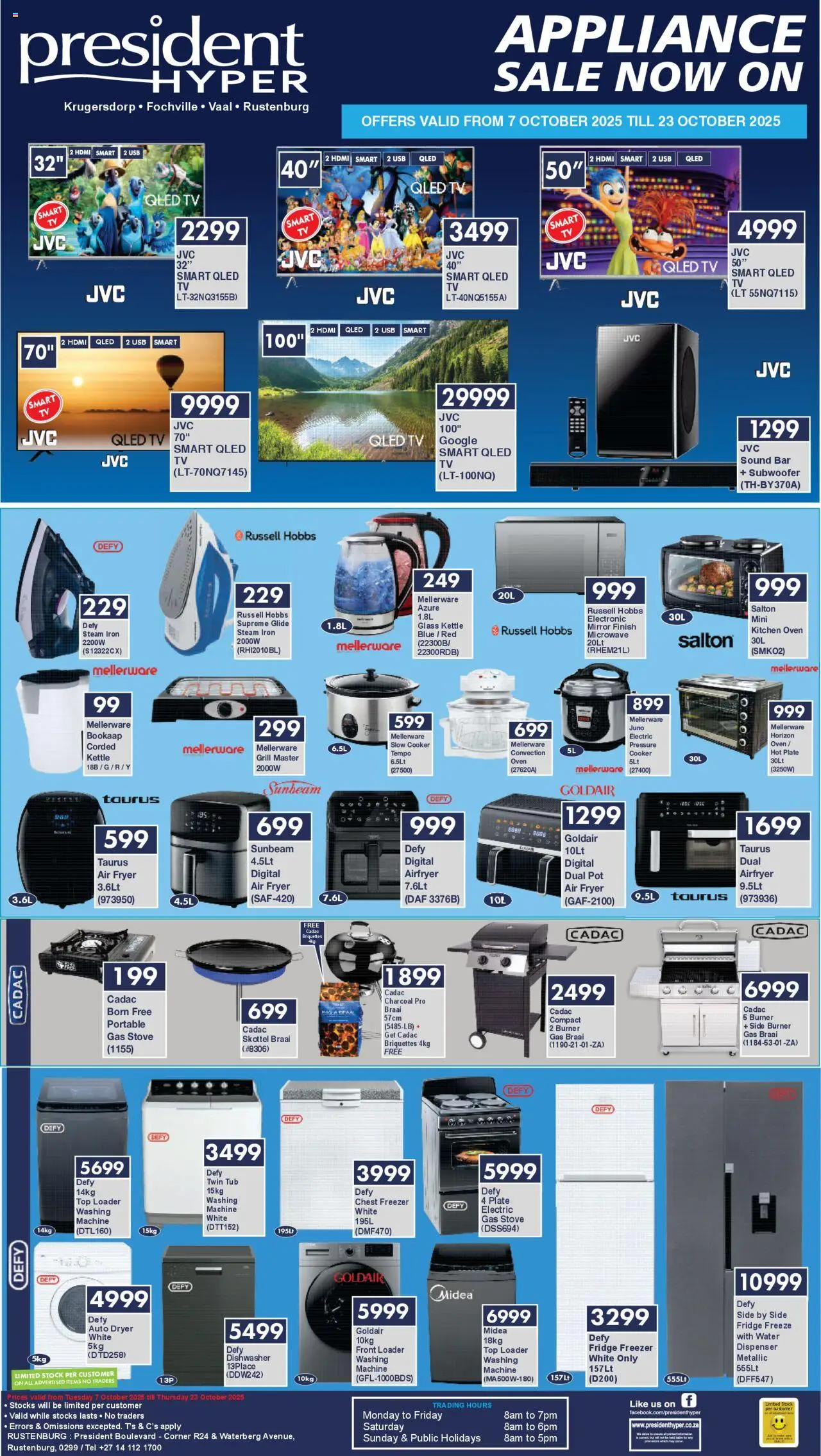 President Hyper Price Drop Appliances from 07/10 - 23/10/2025 > Promotions