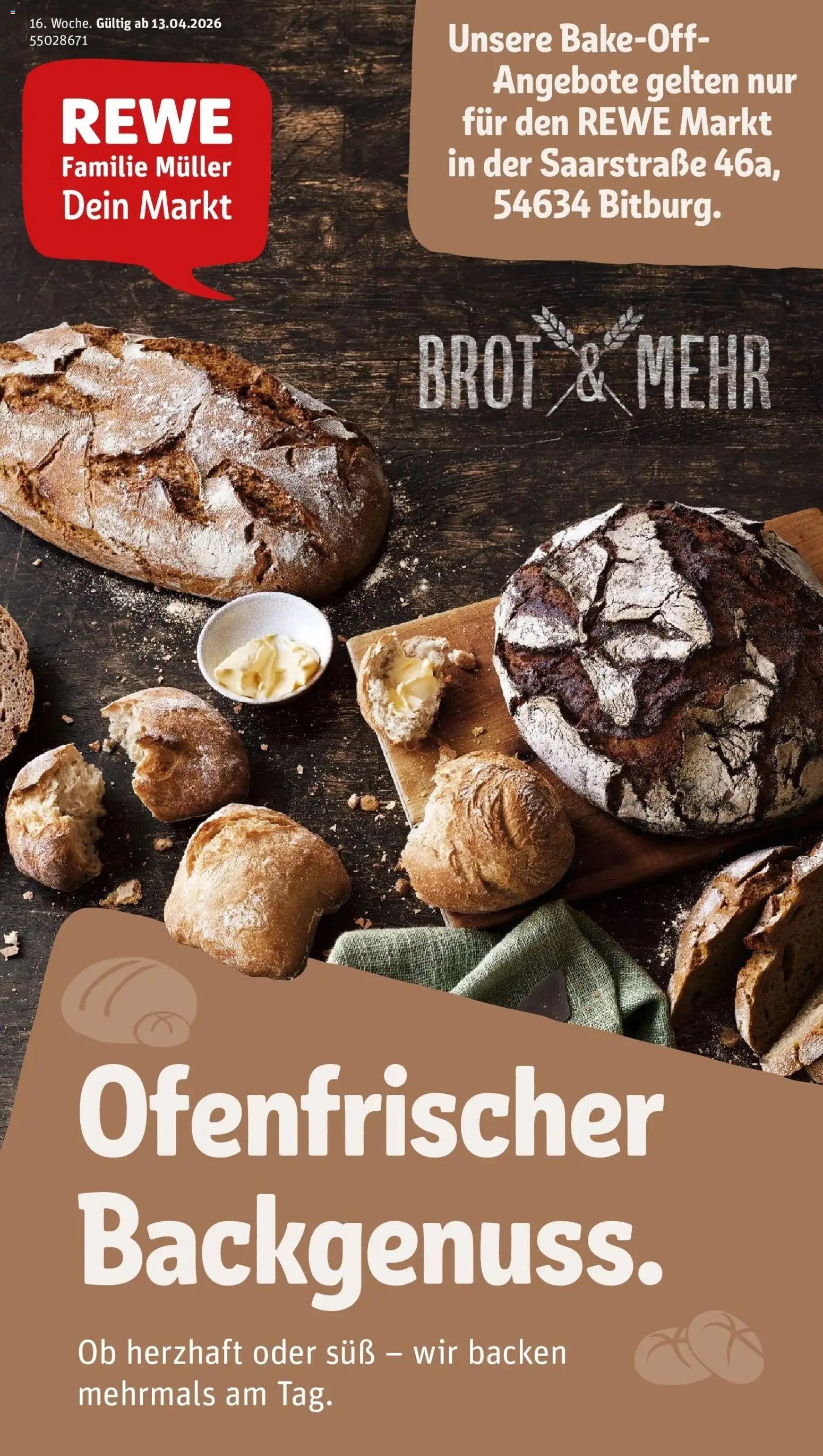 Vorschau von dem Prospekt des Geschäftes Rewe, gültig ab dem 12.04.2026