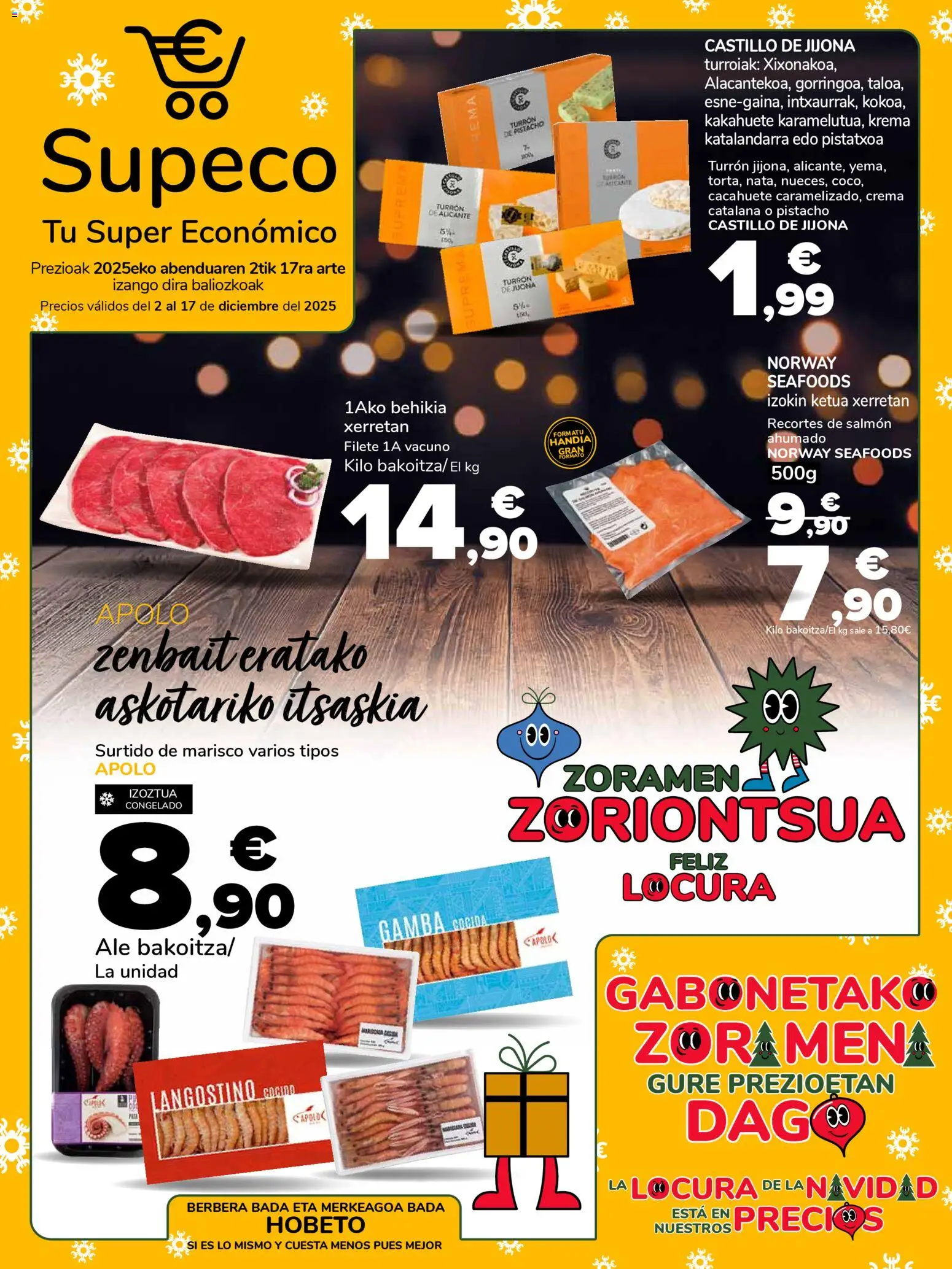 Vista previa del folleto de la tienda Supeco válido desde el 02/12/2025 - Coco, Gamba, Crema, Langostino, Salmón, Filete