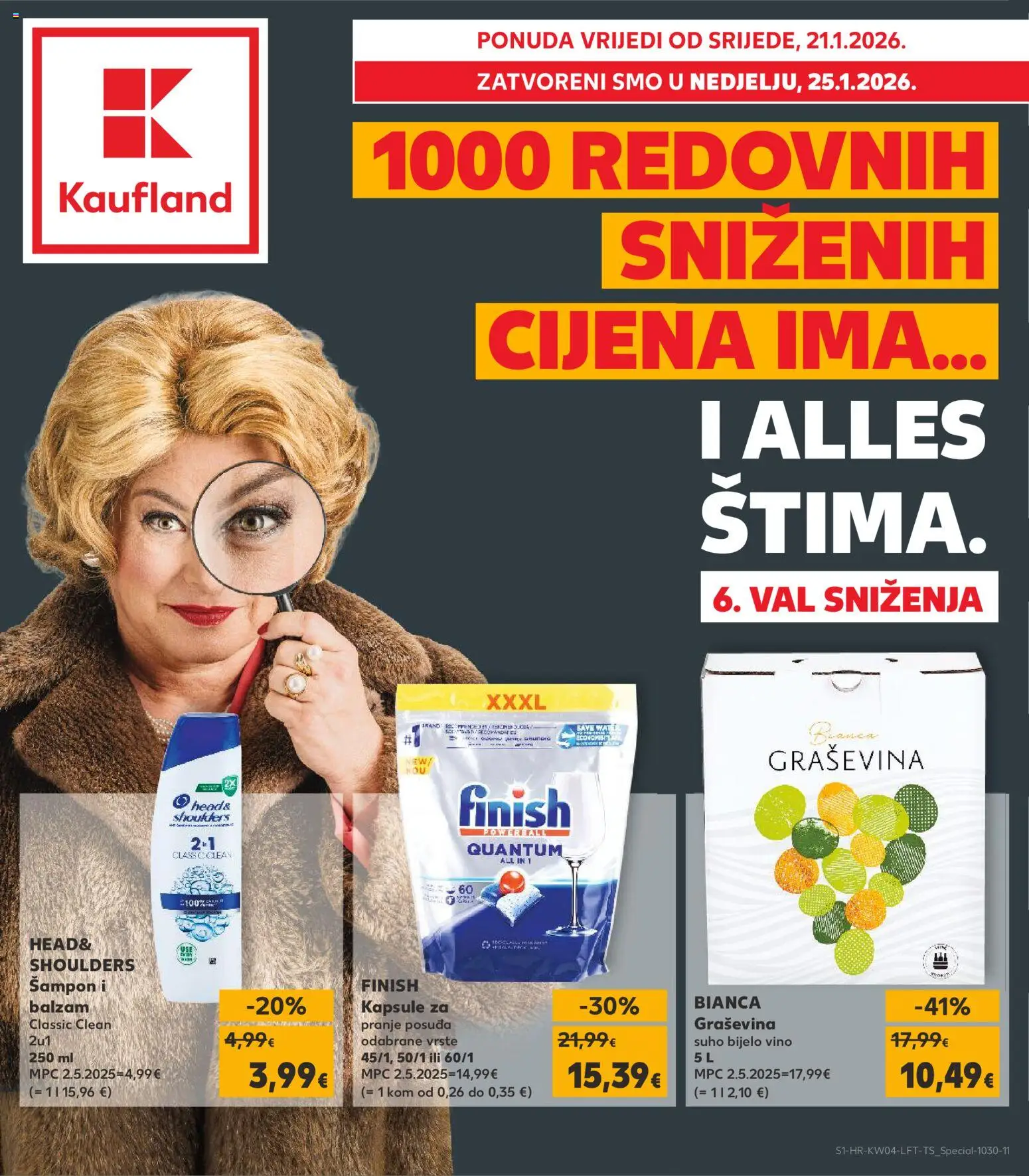 Pregled letka Split-Ravne njive trgovine Kaufland vrijedi od 21.01.2026