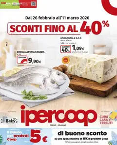 Anteprima dell'opuscolo Volantino Torino dal negozio Ipercoop valido da 26/02/2026