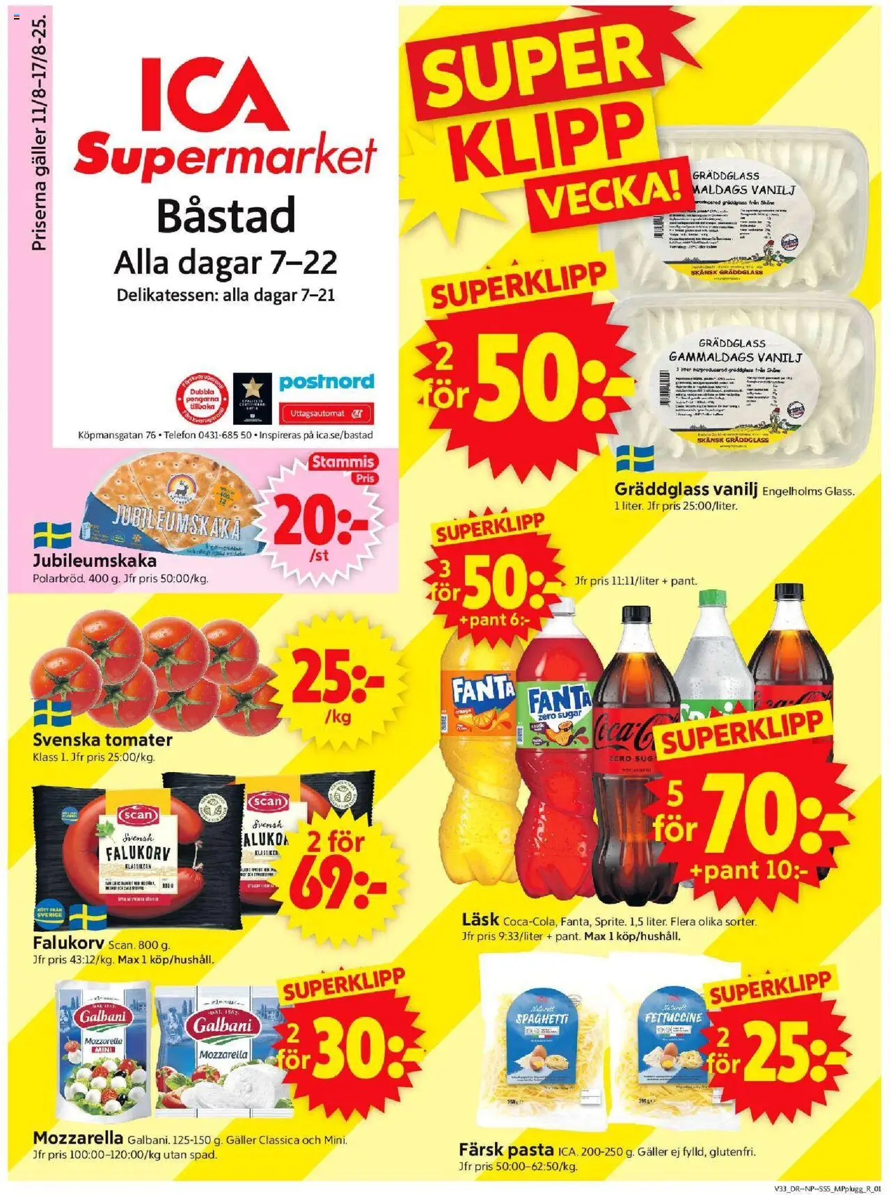 Båstad är giltig 11/08 2025 > Veckans Erbjudanden gäller från 11/08/2025 till 17/08/2025 sidnummer 1