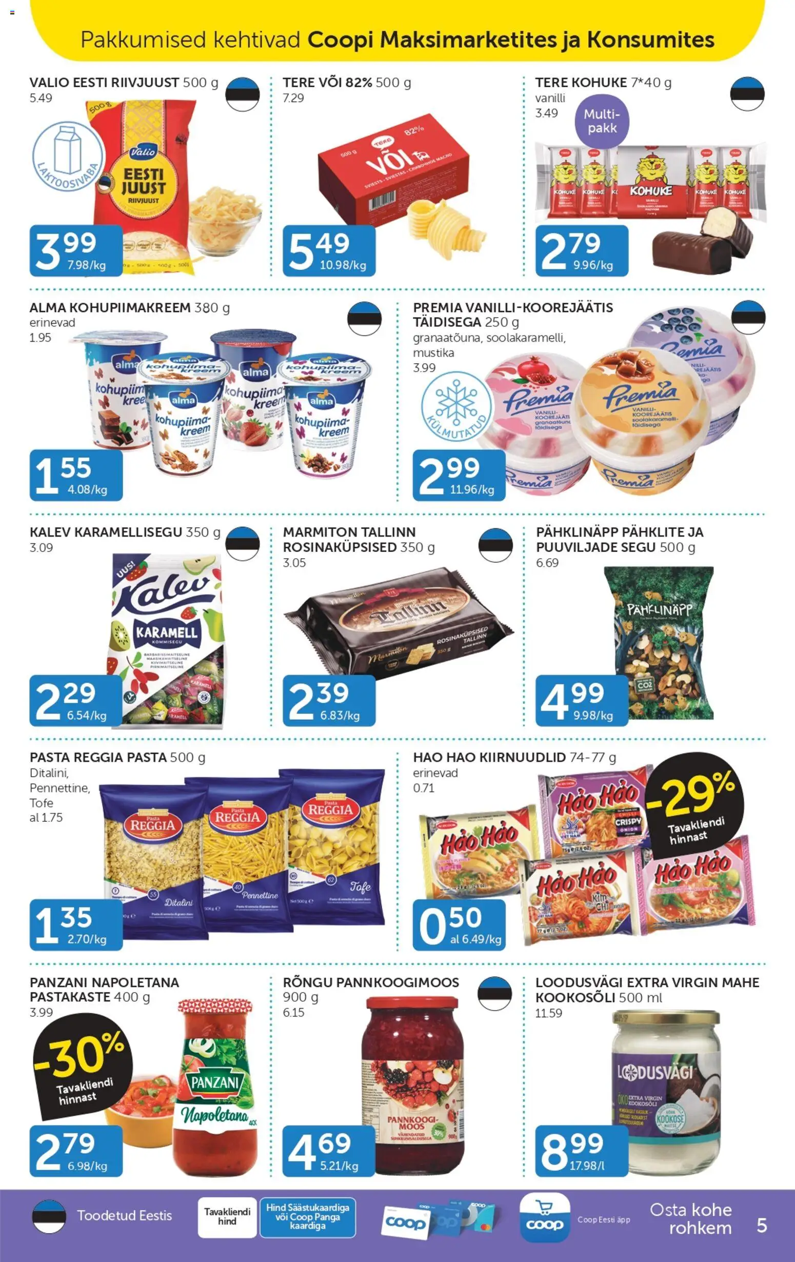 Coop kliendilehe eelvaade alates 2026.01.13