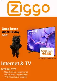 Voorbeeld van Black Friday van winkel Ziggo geldig vanaf 27-11-2025