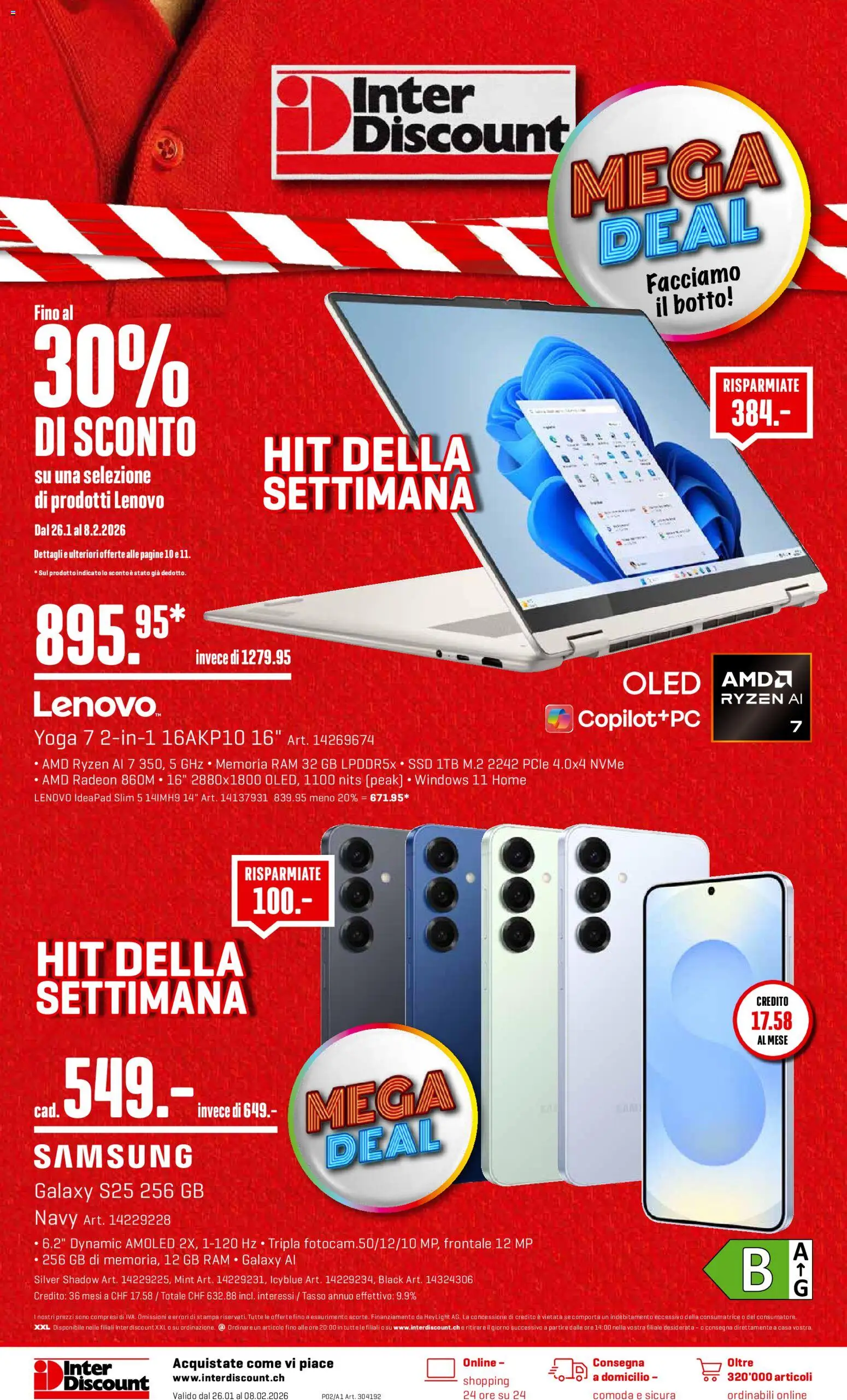 Vorschau des Merkblatts Aktionen IT vom Shop Interdiscount gültig von 26.01.2026 bis 08.02.2026