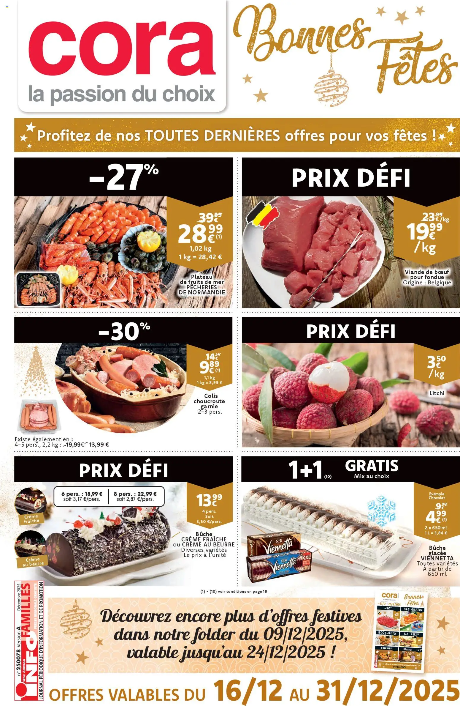 Voorbeeld van Bonnes fêtes van winkel Cora geldig vanaf 16/12/2025