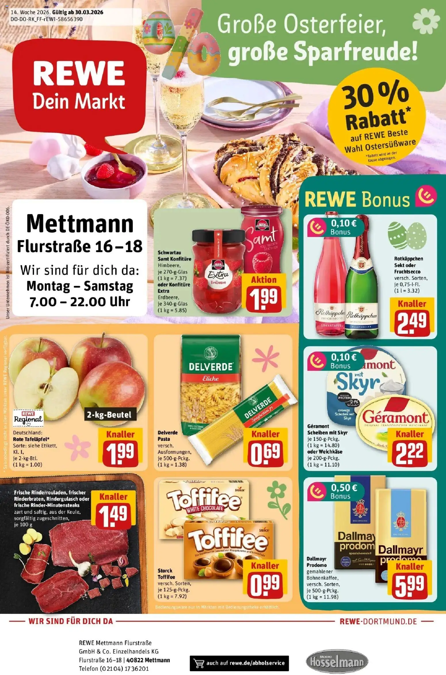 Vorschau von dem Prospekt des Geschäftes Rewe, gültig ab dem 30.03.2026