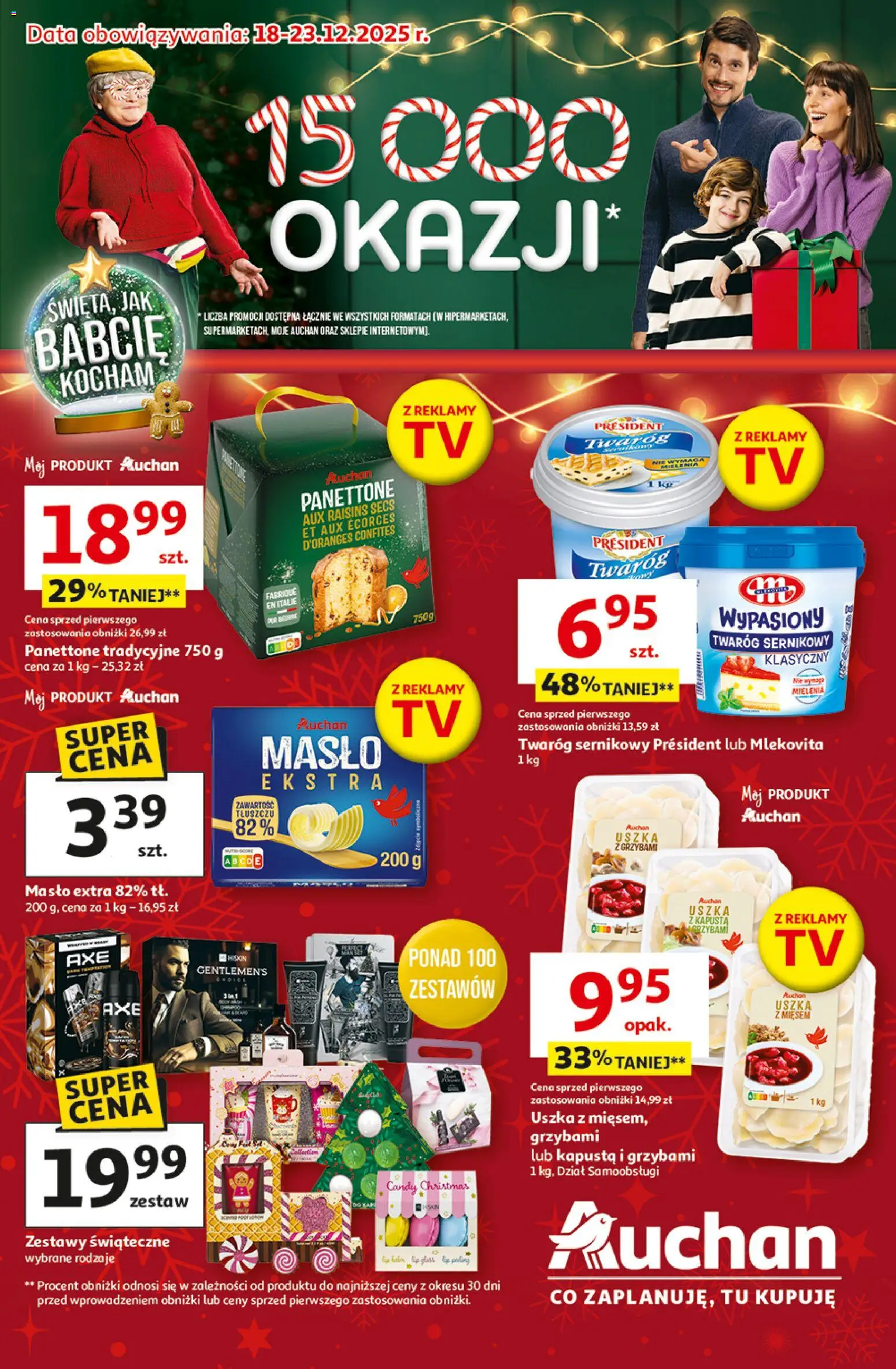 Pogląd gazetki "Święta jak babcię kocham Hipermarket" ze sklepu Auchan ważnej od 18.12.2025