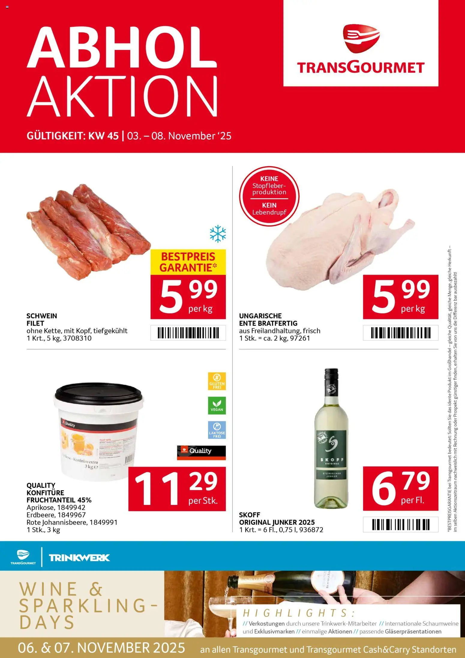  Transgourmet Flugblatt ab (03.11.2025 - 08.11.2025) - Seite 1