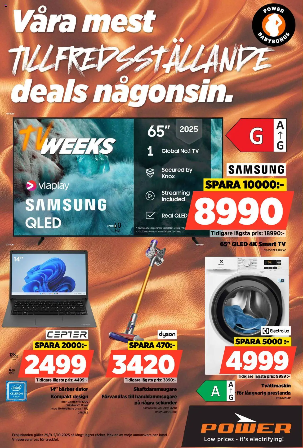 Aktuella reklamblad Power är giltig 29/09 2025 > Veckans Erbjudanden gäller från 29/09/2025 till 05/10/2025 sidnummer 1