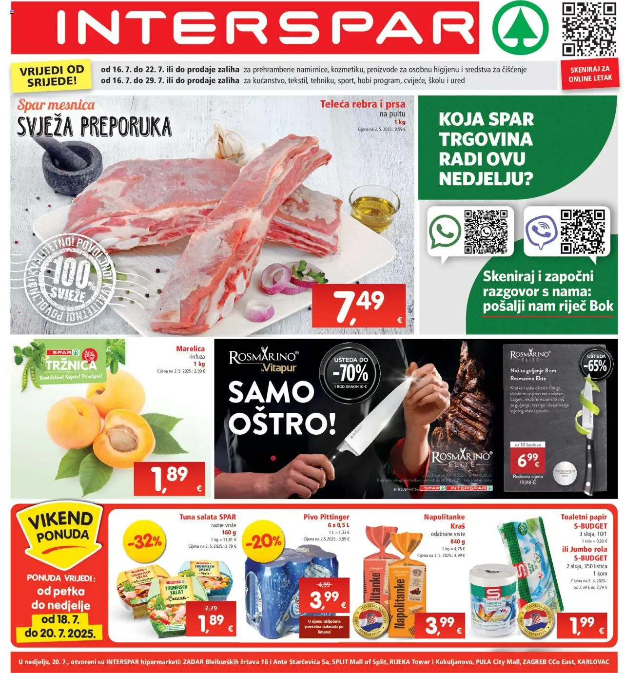 Interspar aktualni Katalog vrijedi od 16.07.2025 - tjedna akcija broj stranice 1