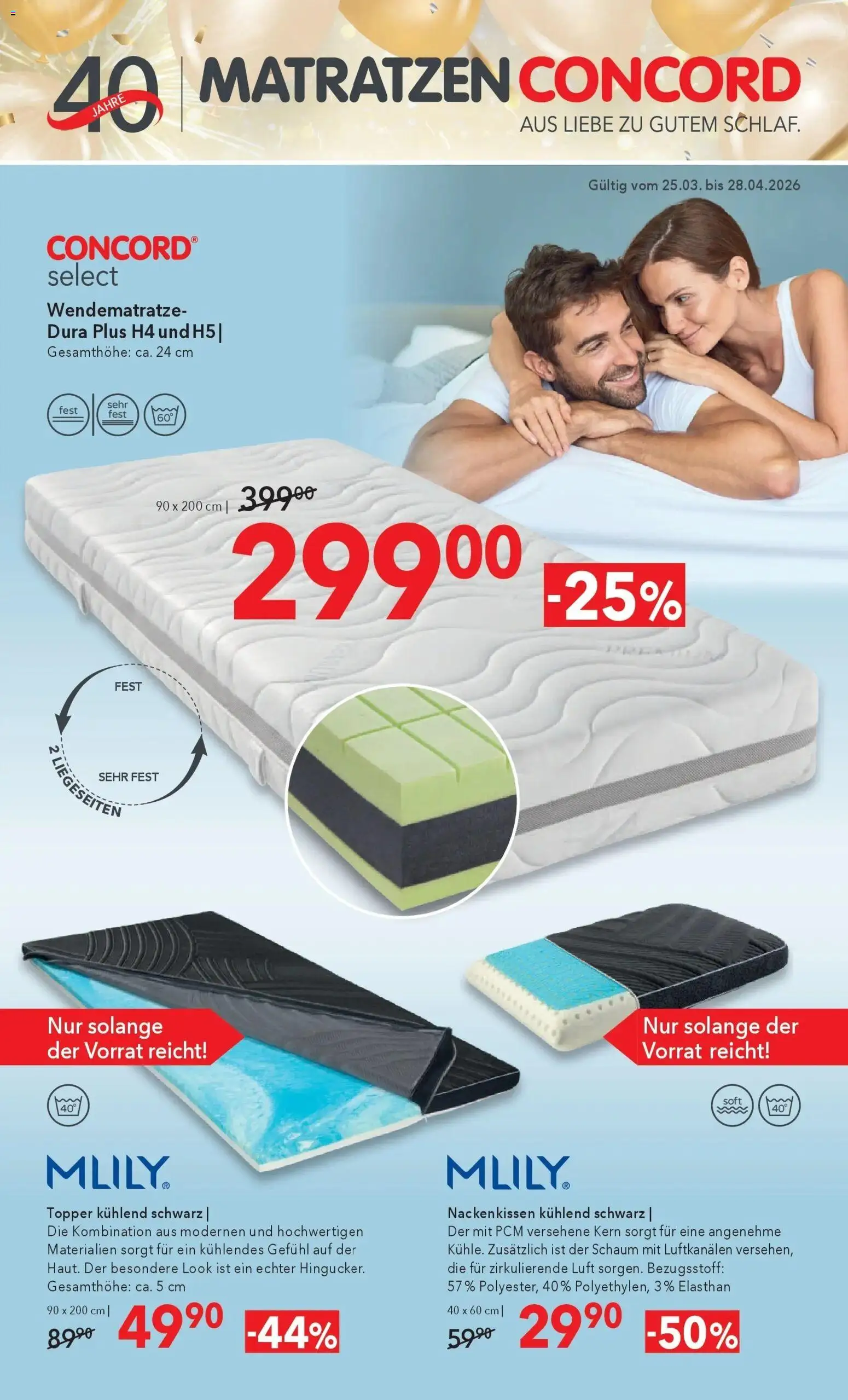 Vorschau der Angebote: Matratzen Concord Matratzen Concord Aus Liebe zu gutem Schlaf - Vösendorf gültig ab 25.03.2026
