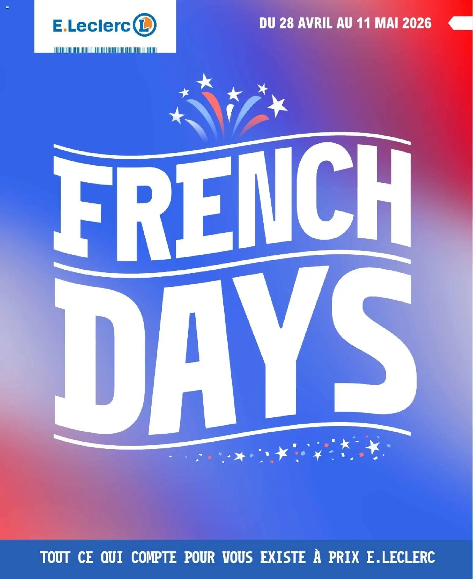 Prévisualisation de E.Leclerc - French Days du magasin E.Leclerc formulaire valide 28/04/2026