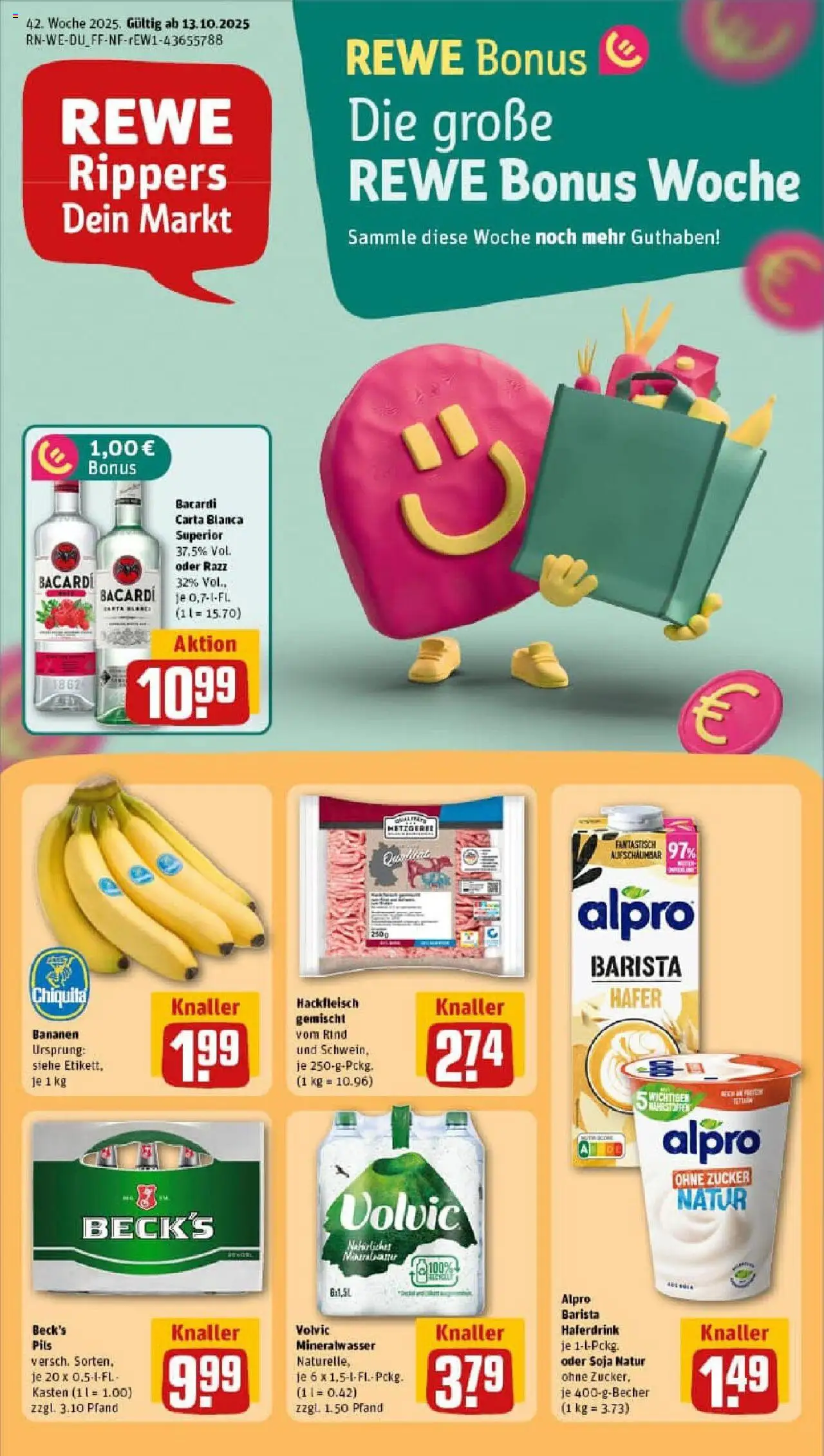 REWE Prospekt ab 13.10.2025 nächste Woche - Prospekt Grevenbroich / Kapellen	