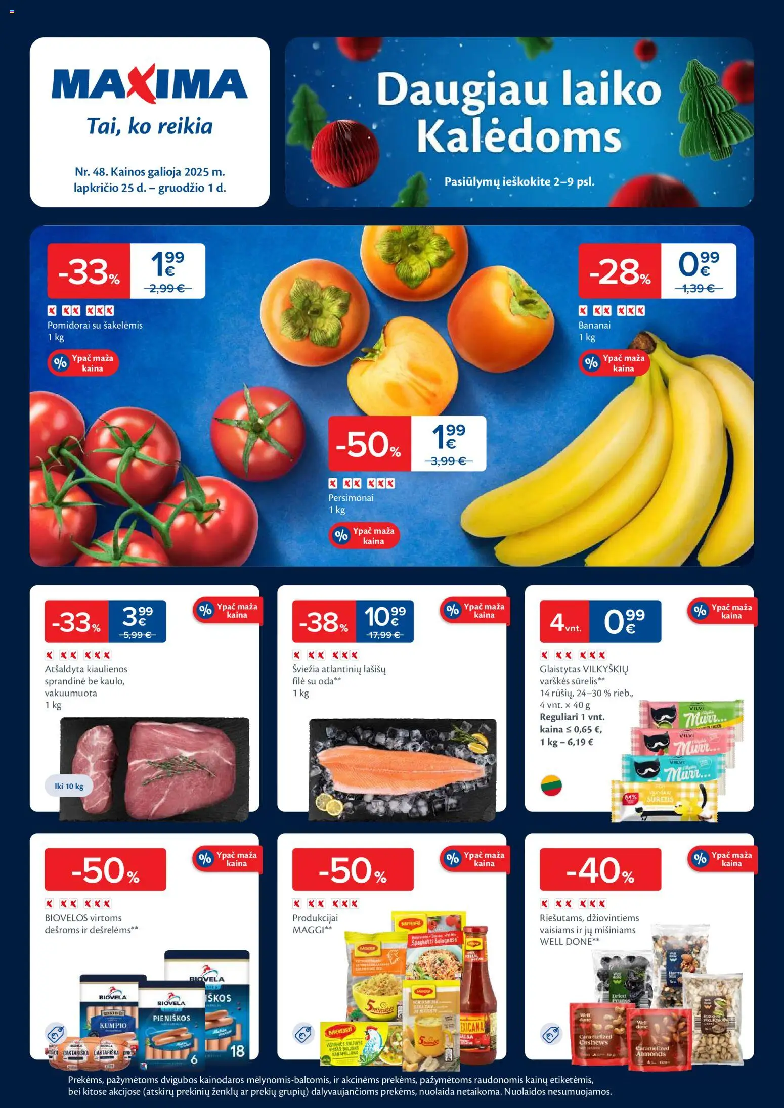 MAXIMA parduotuvės leidinio Leidinys galiojančio nuo 2025.11.25 peržiūra