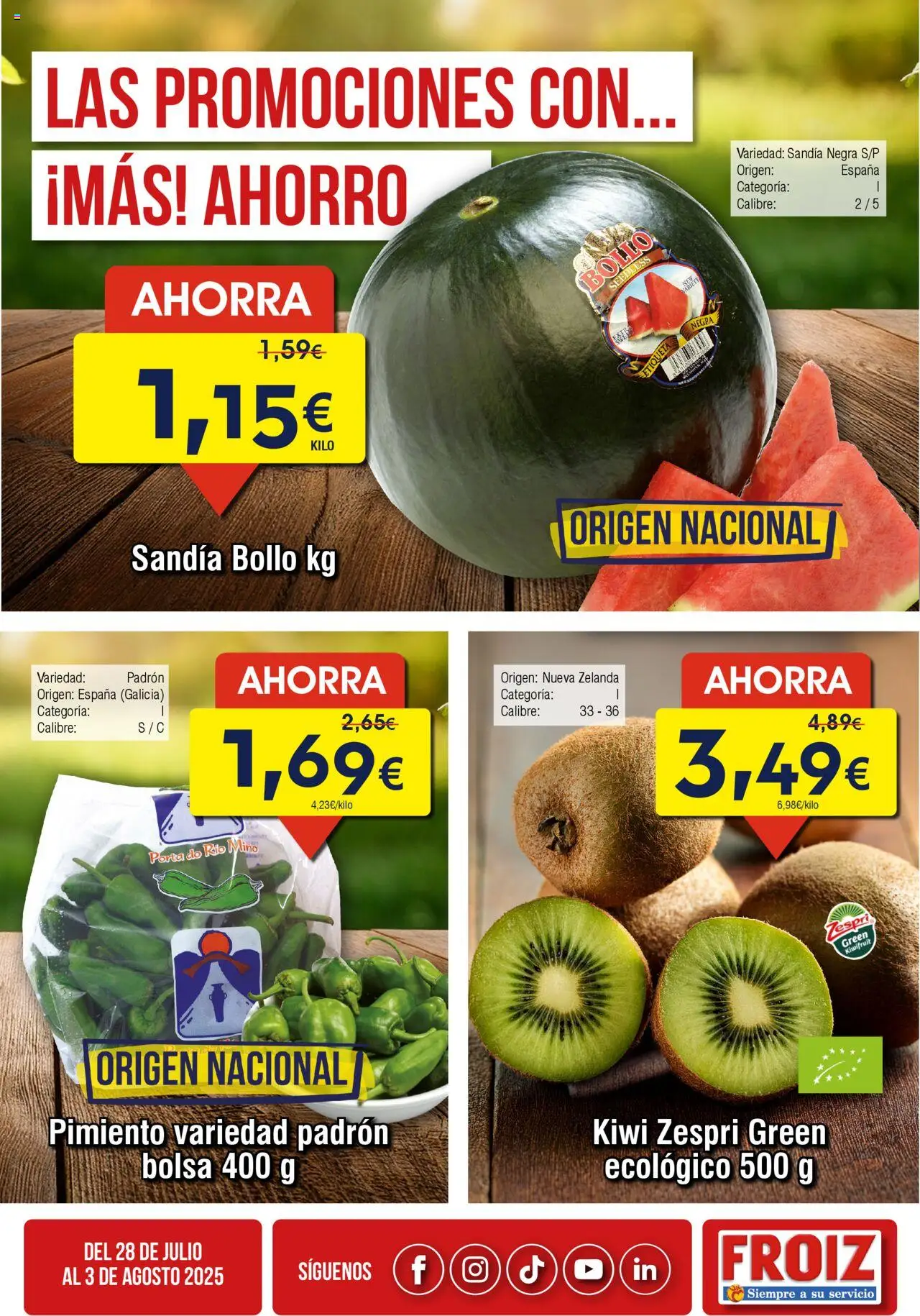 Froiz Oferta semanal > 28/07 - 03/08/2025 > Ofertas