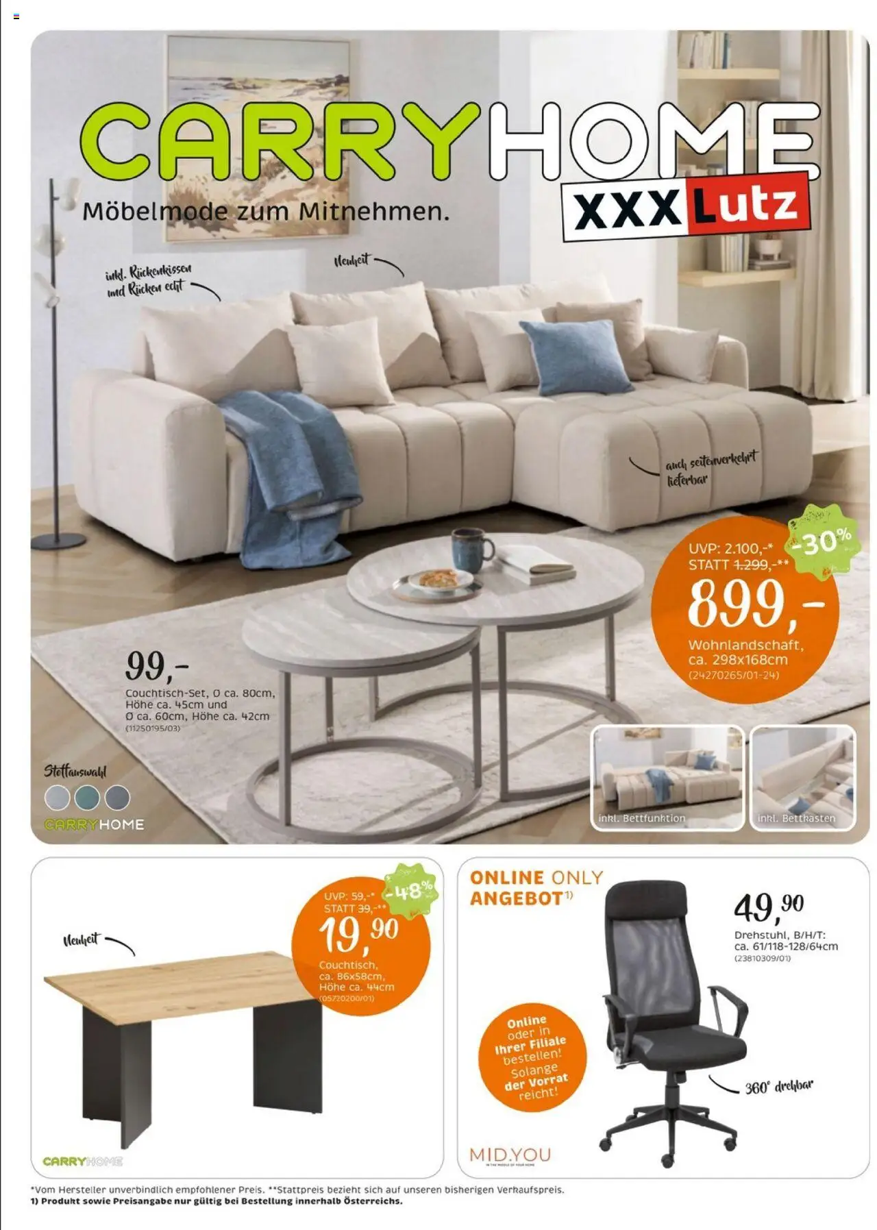  XXXLutz Carry Home ab (02.09.2025 - 16.09.2025) - Seite 1