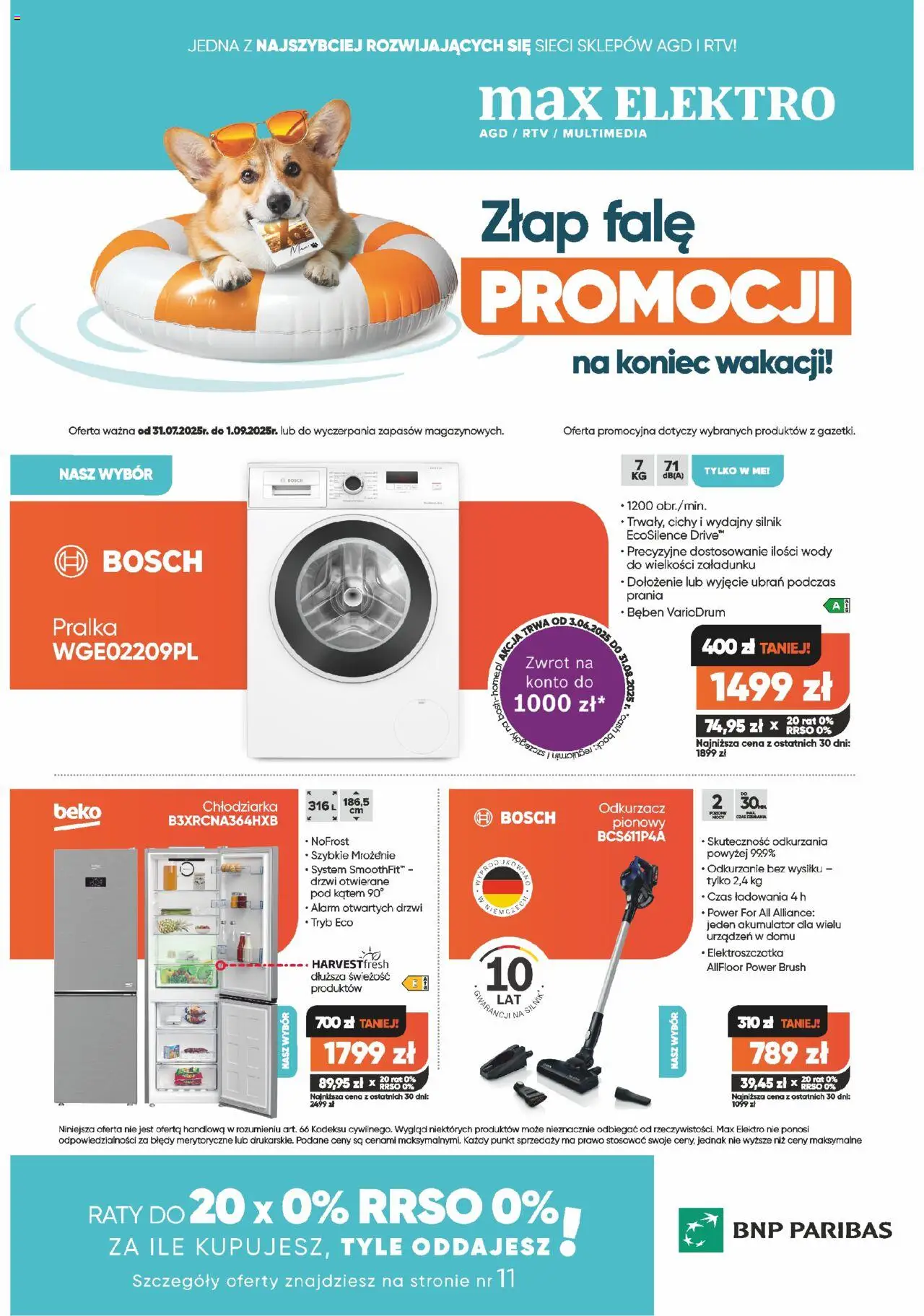 Max elektro Gazetka od 31.07.2025 - Nowa Gazetka - Numer strony 1