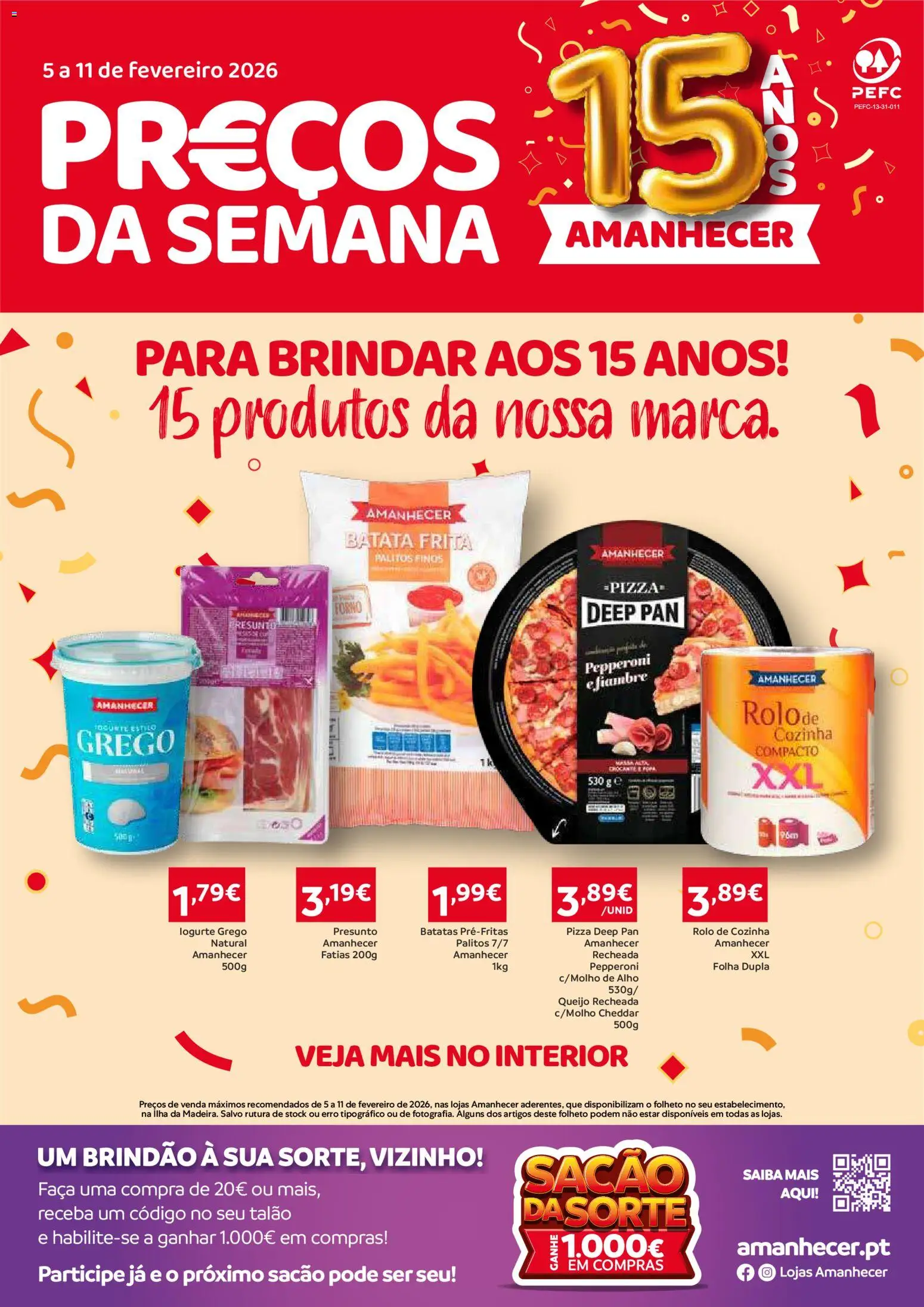 Pré-visualização do folheto da loja Amanhecer válida a partir de 05/02/2026