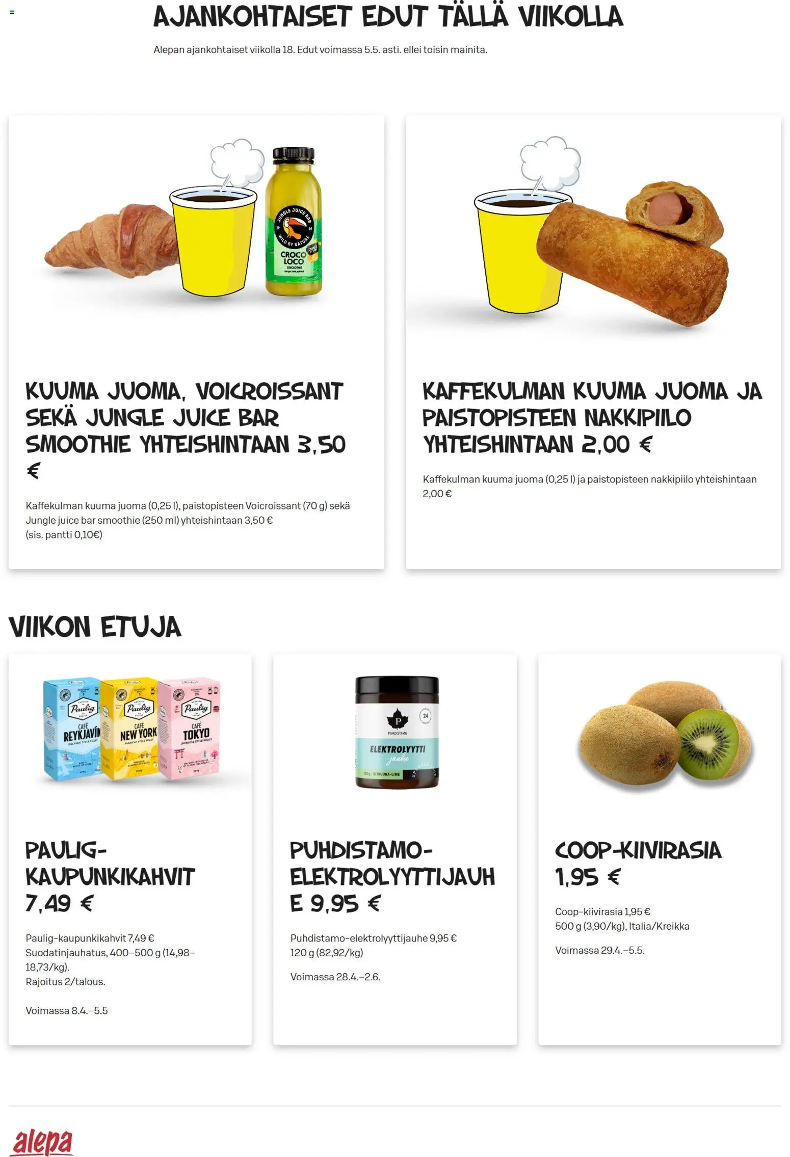 Kaupan Alepa Alepa tarjoukset esikatselu, voimassa 29/04/2026