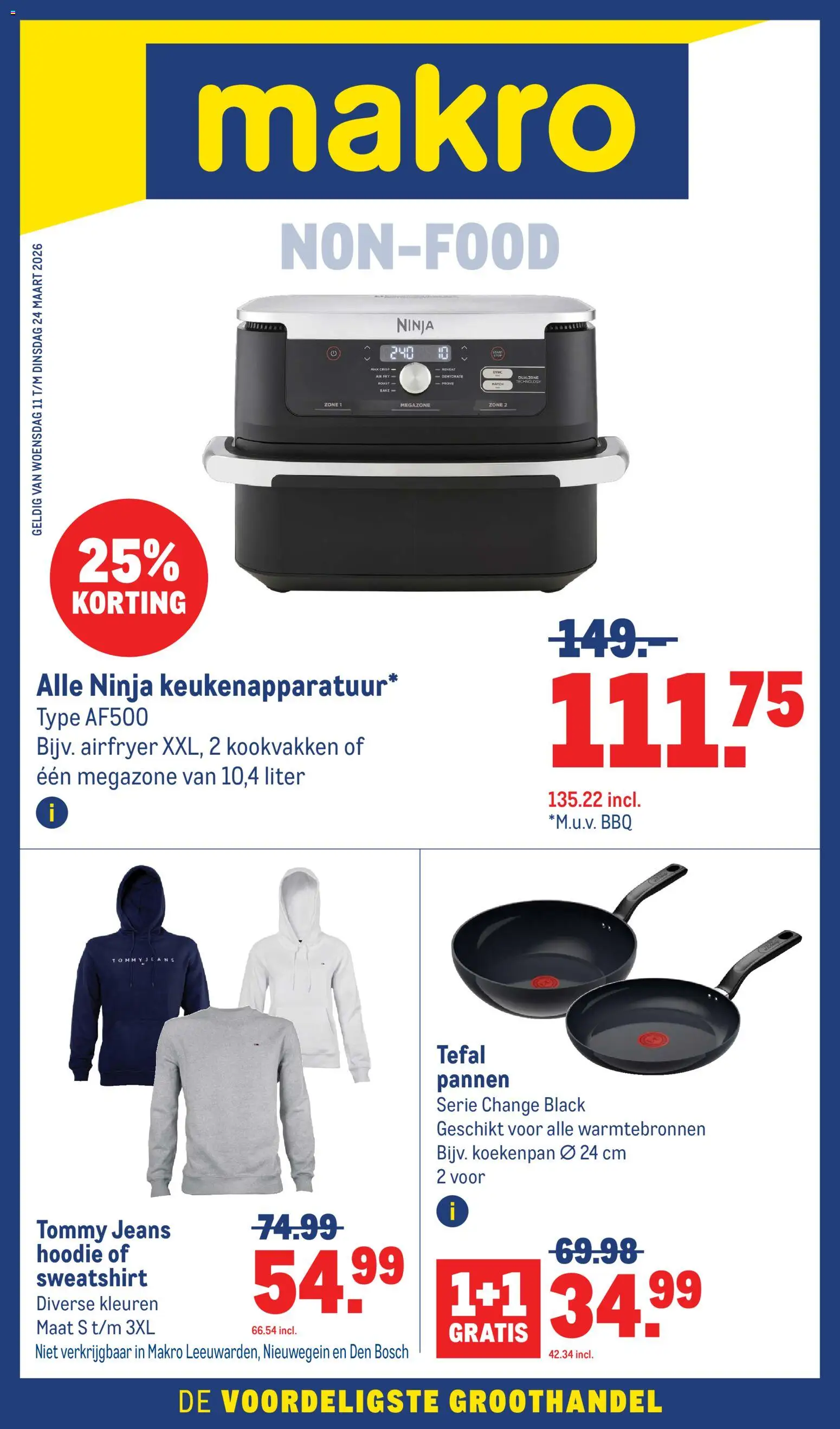 Voorbeeld van Makro folder - Non-Food van winkel Makro geldig vanaf 11-03-2026 - Hoodie, Pannen, Sweatshirt