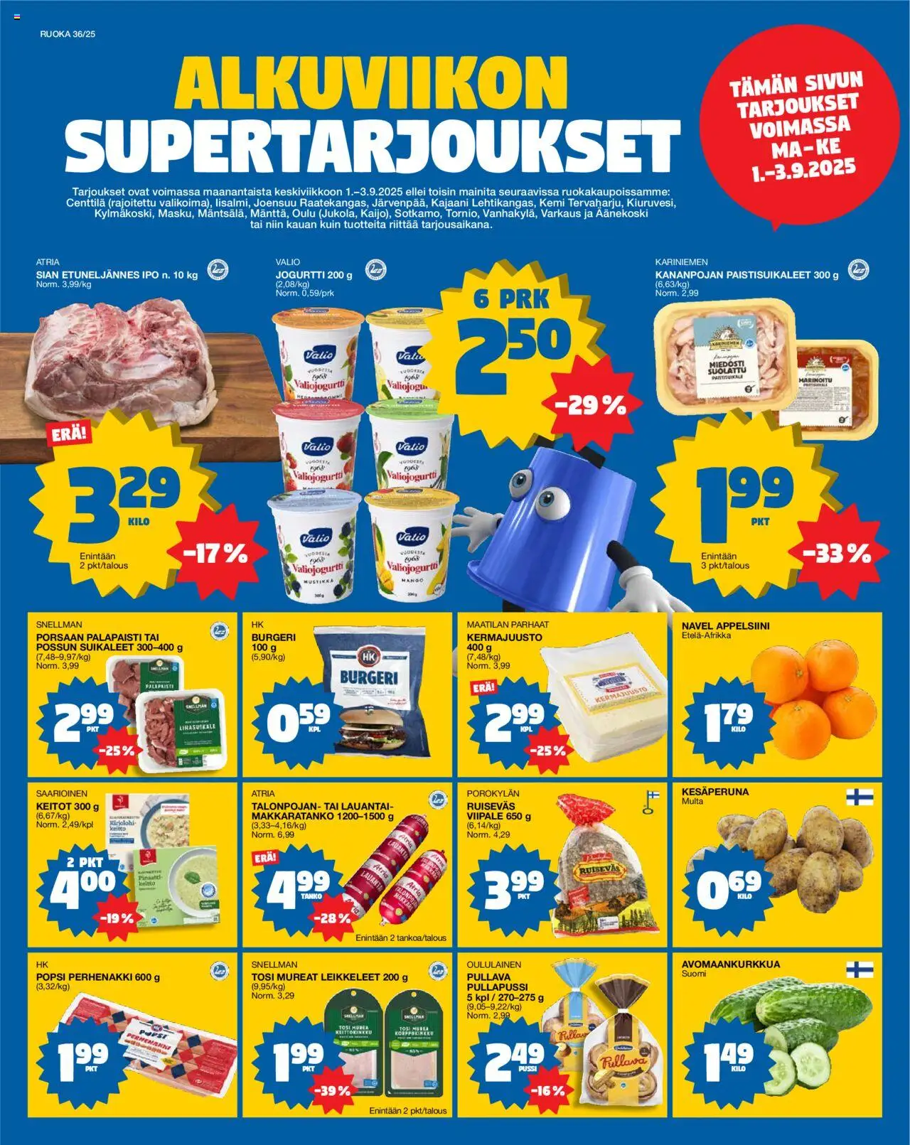 Tokmanni-kaupan Ruokatarjoukset voimassa 01/09/2025 - Sivulla 1