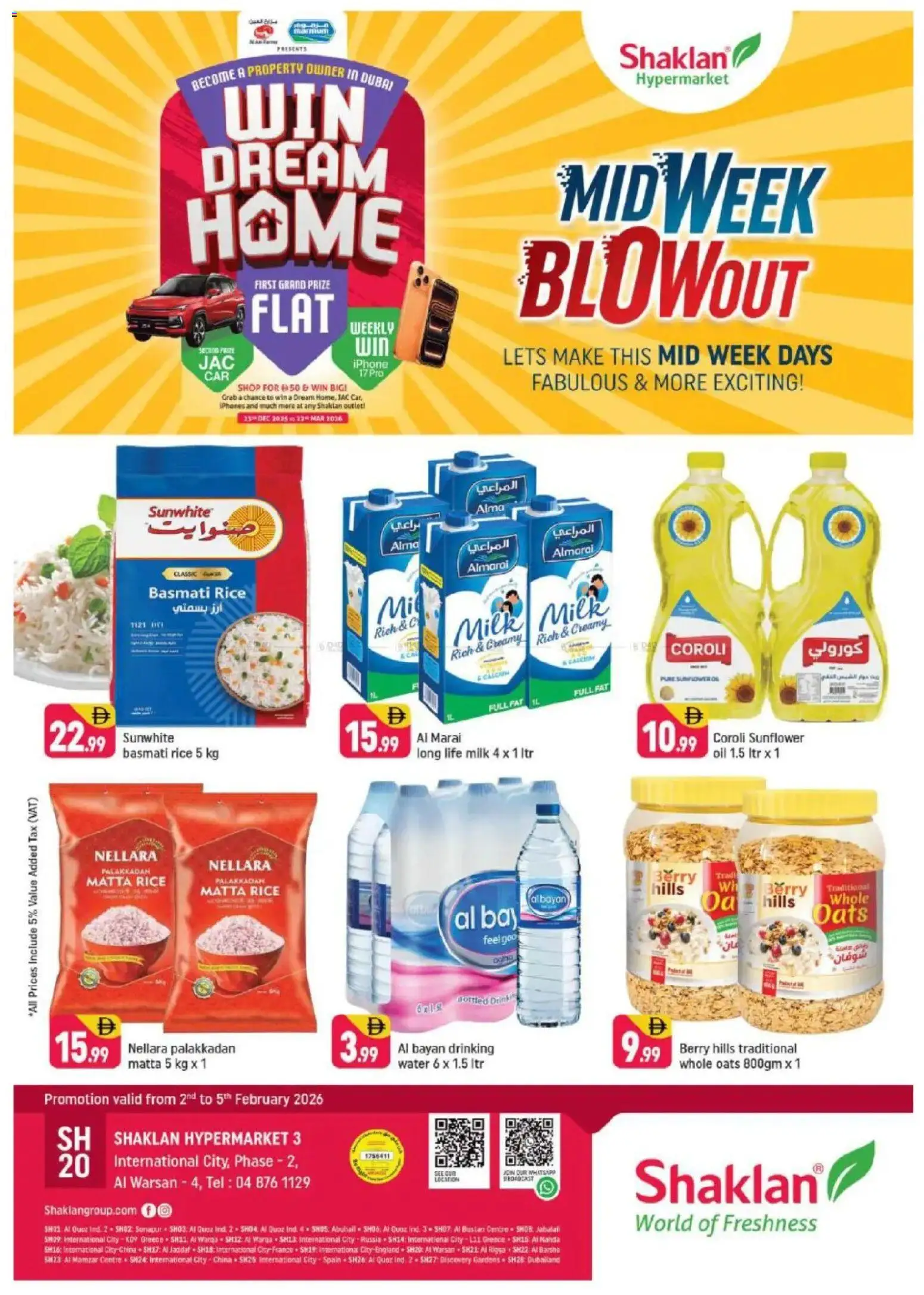 Preview of the catalogue Midweek Blow Out - Al Warsan of store Shaklan valid from 2 Feb, 2026