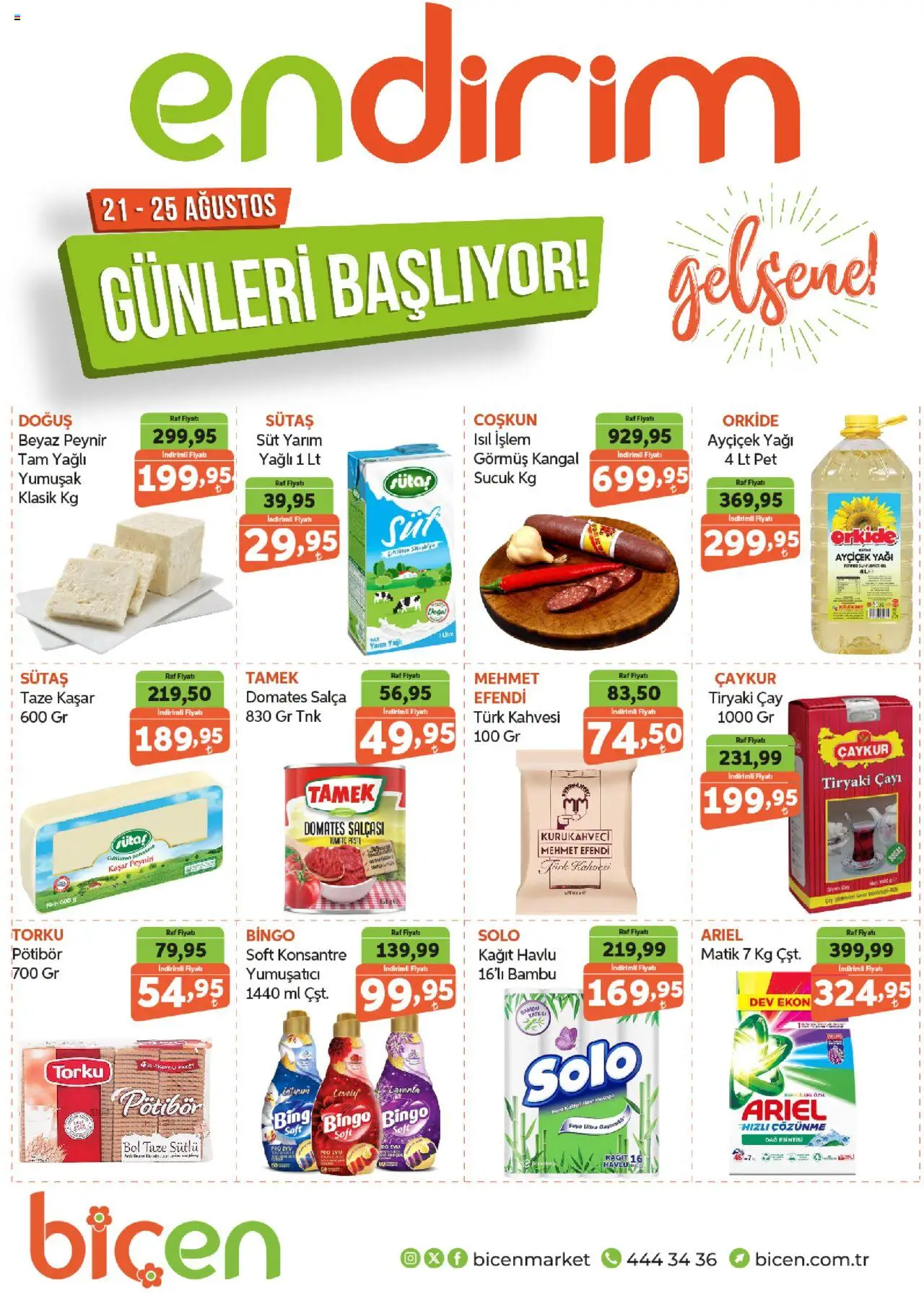 Biçen Market Endirim Föyü (21 - 25 Ağustos 2025) - Sayfa numarası 1