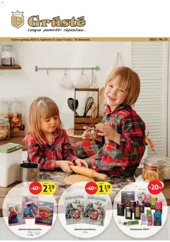 GRUSTE parduotuvės leidinio Leidinys galiojančio nuo 2025.11.21 peržiūra