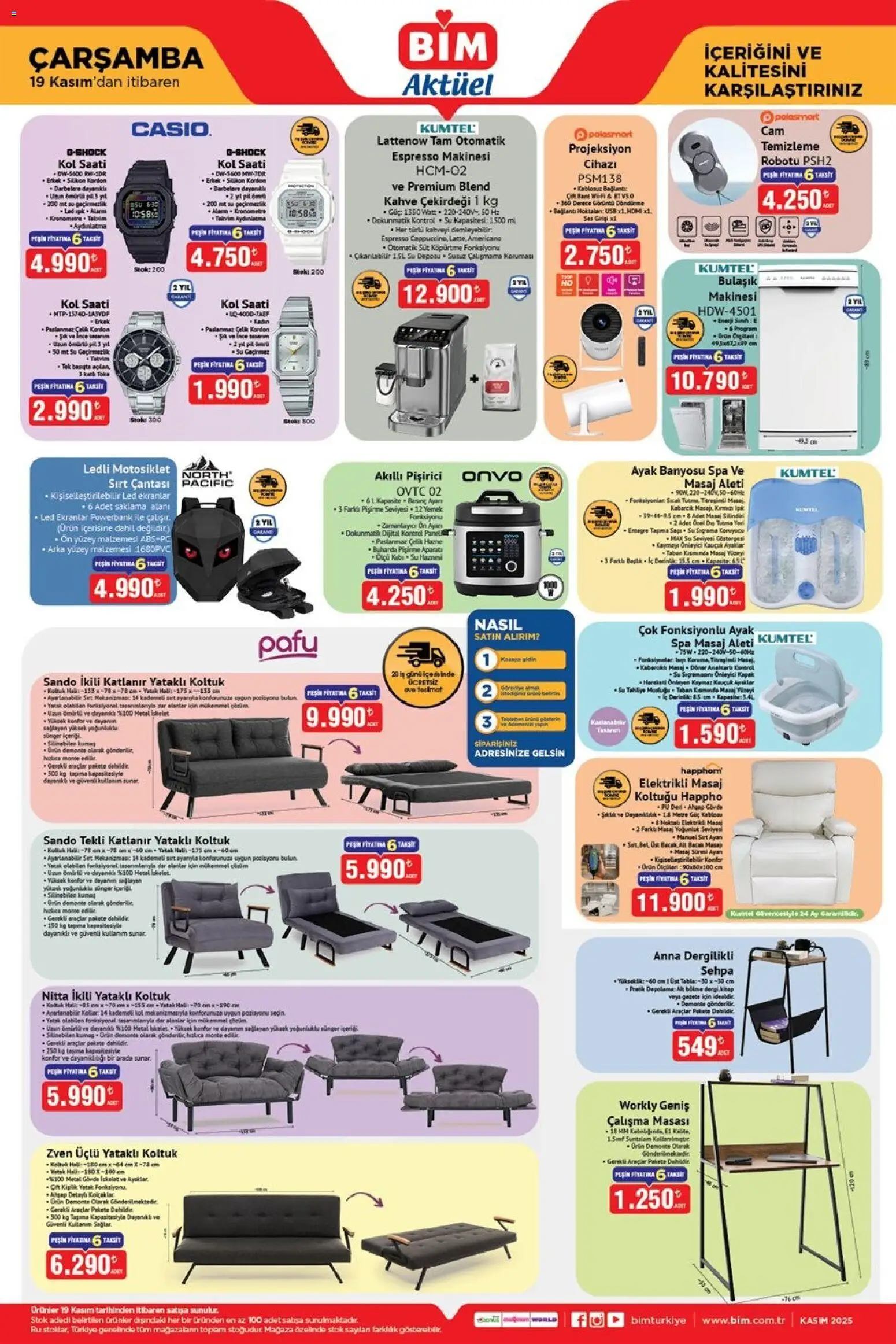 BİM Katalog Çarşamba 19.11.2025 - Broşürünün önizlemesi