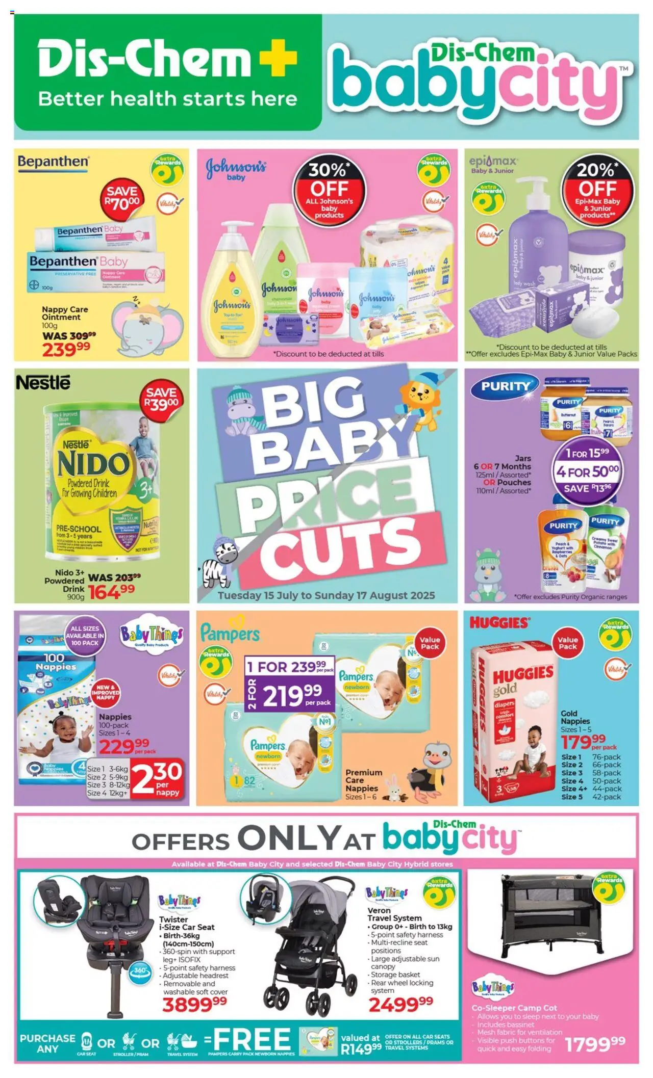 Dis-Chem Big Baby Price Cuts from 15/07 - 17/08/2025 > Promotions