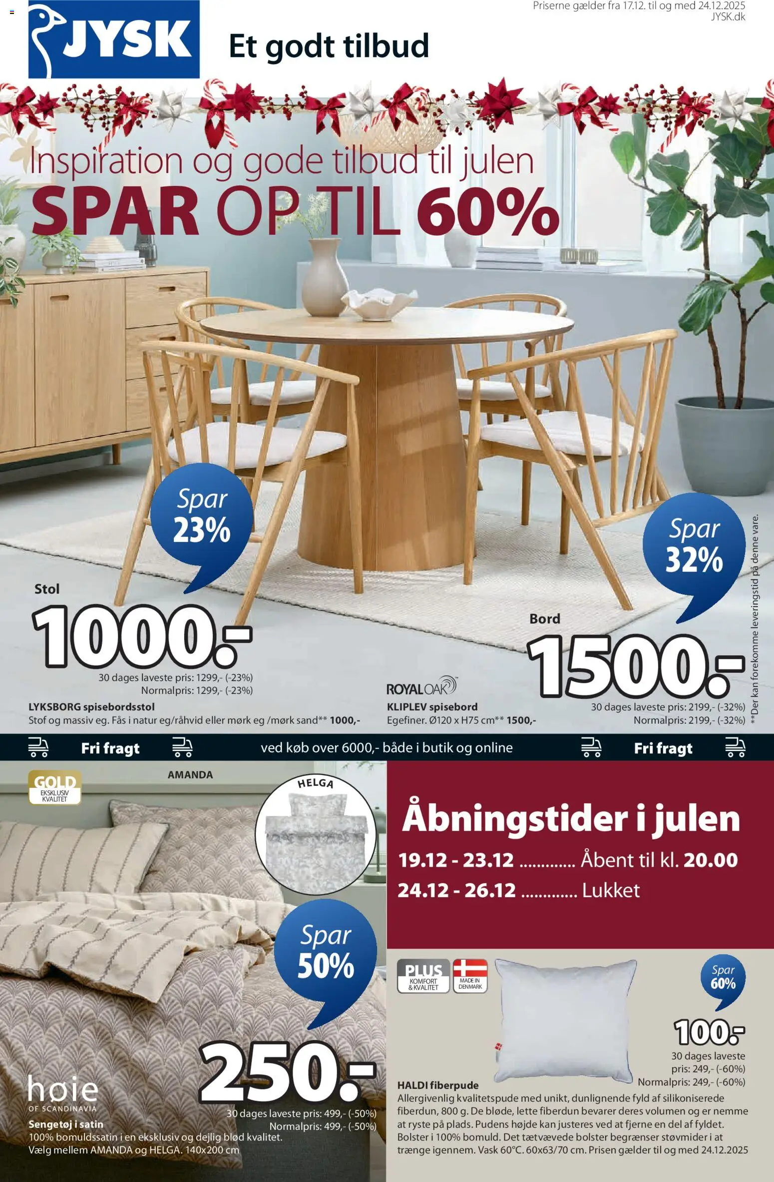 Eksempel på tilbudsavis Tilbud fra butik JYSK gyldig fra 17/12/2025