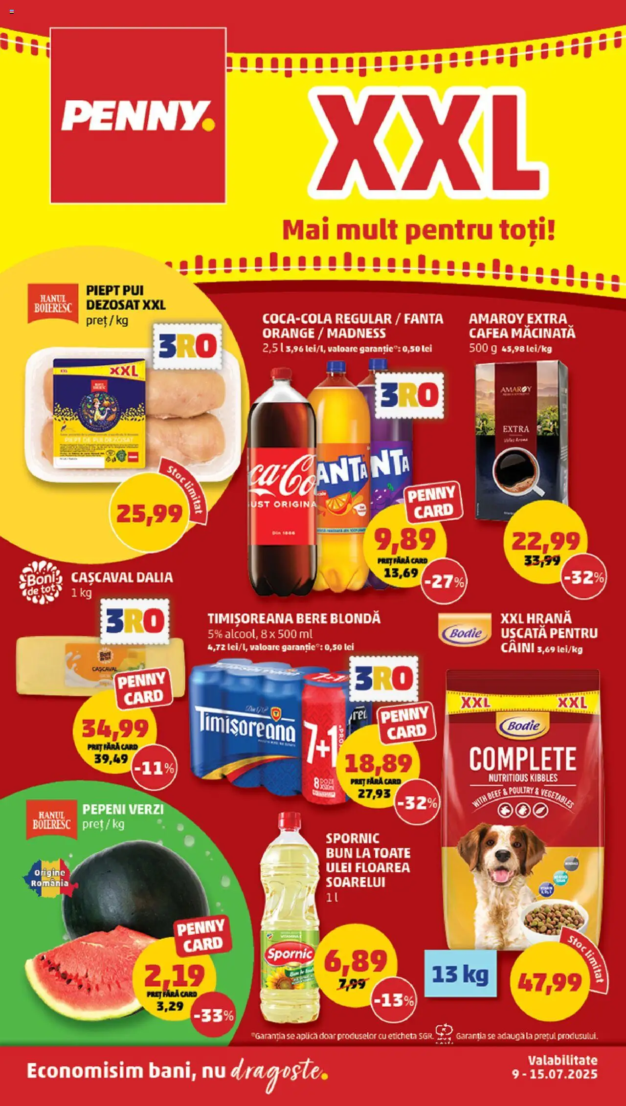 Catalog PENNY nou de la 09.07.2025 - "Catalog nou" - Pagină 1 - Cafea, Bere, Ulei, Pui, Cașcaval, Fanta, Cafea macinata, Aplică