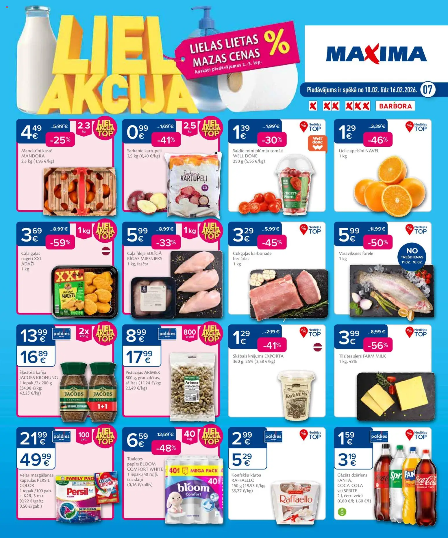 Skatīt Maxima akciju bukletu, derīgs no 10.02.2026.