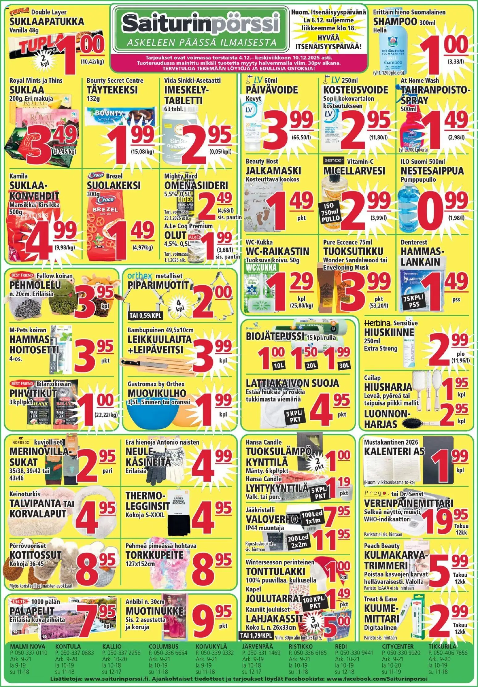 Kaupan Saiturinpörssi Tarjoukset esikatselu, voimassa 04/12/2025